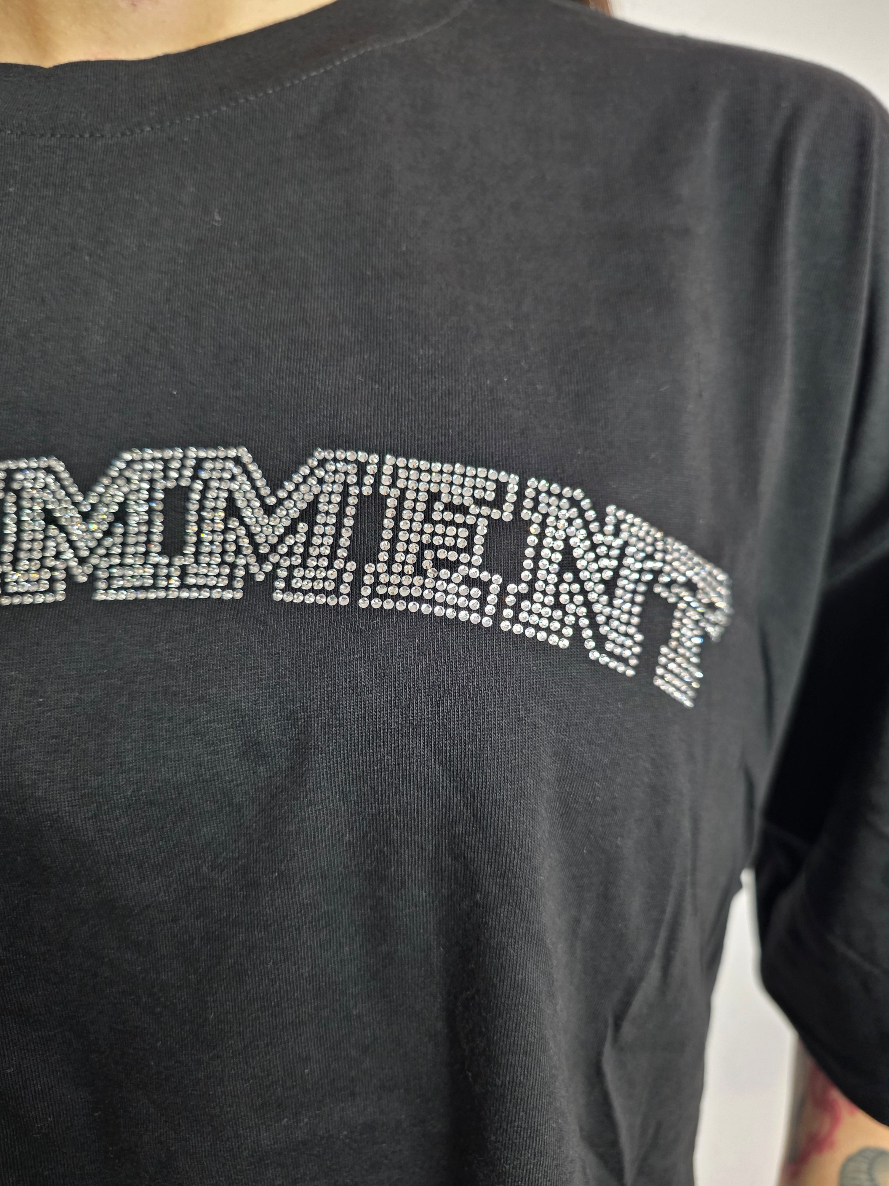 T-shirt No Comment, Nero - White Wise