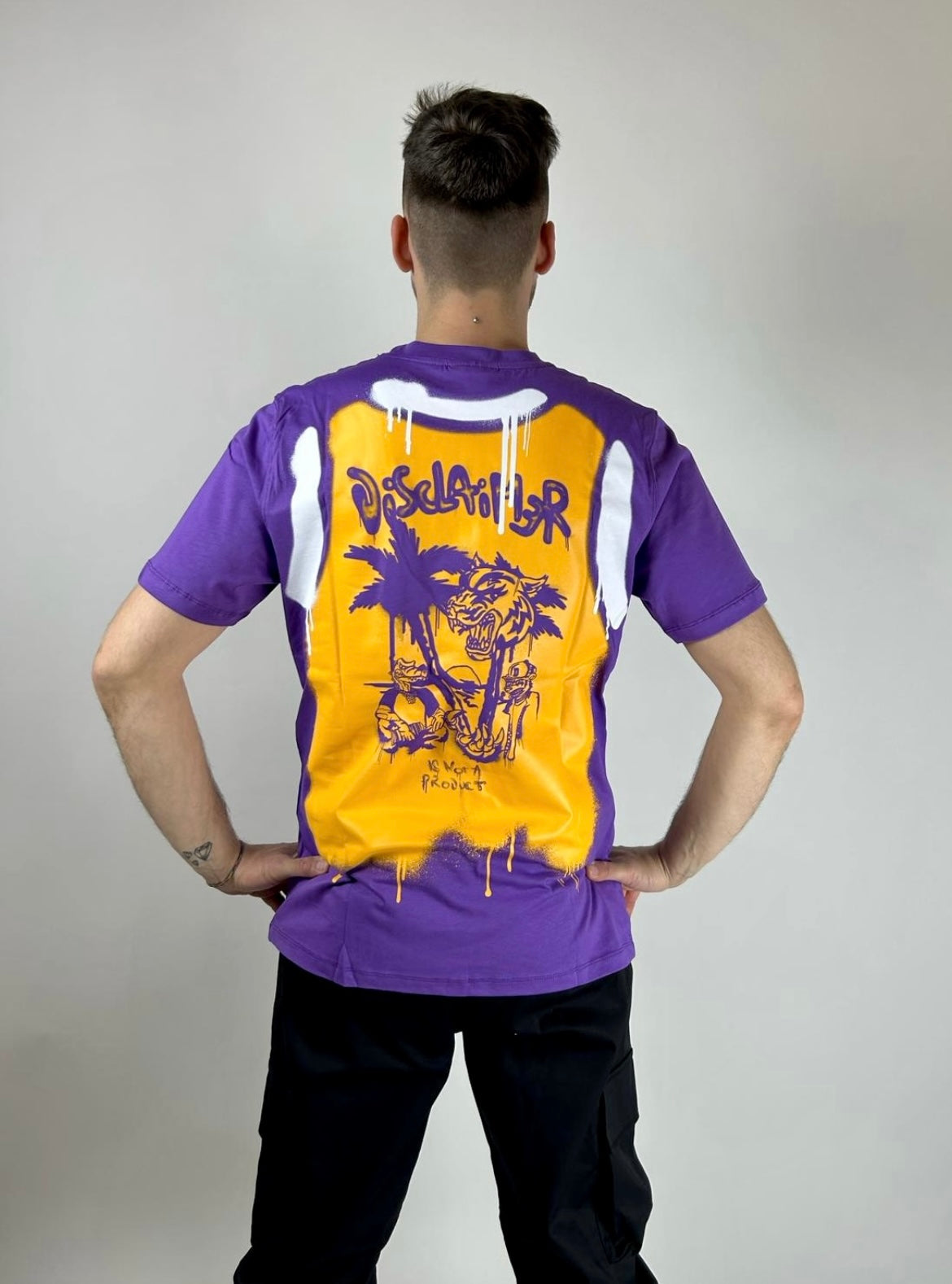 T-shirt Stampa, Viola/Arancio - Disclaimer