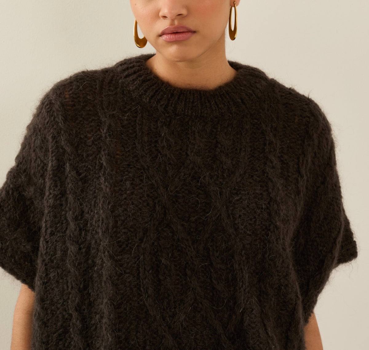 Maglione Smanicato In Mohair, Moro - Souvenir