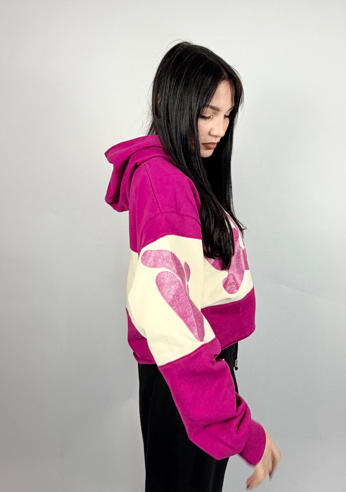 Crop Hoodie Fucsia - Disclaimer