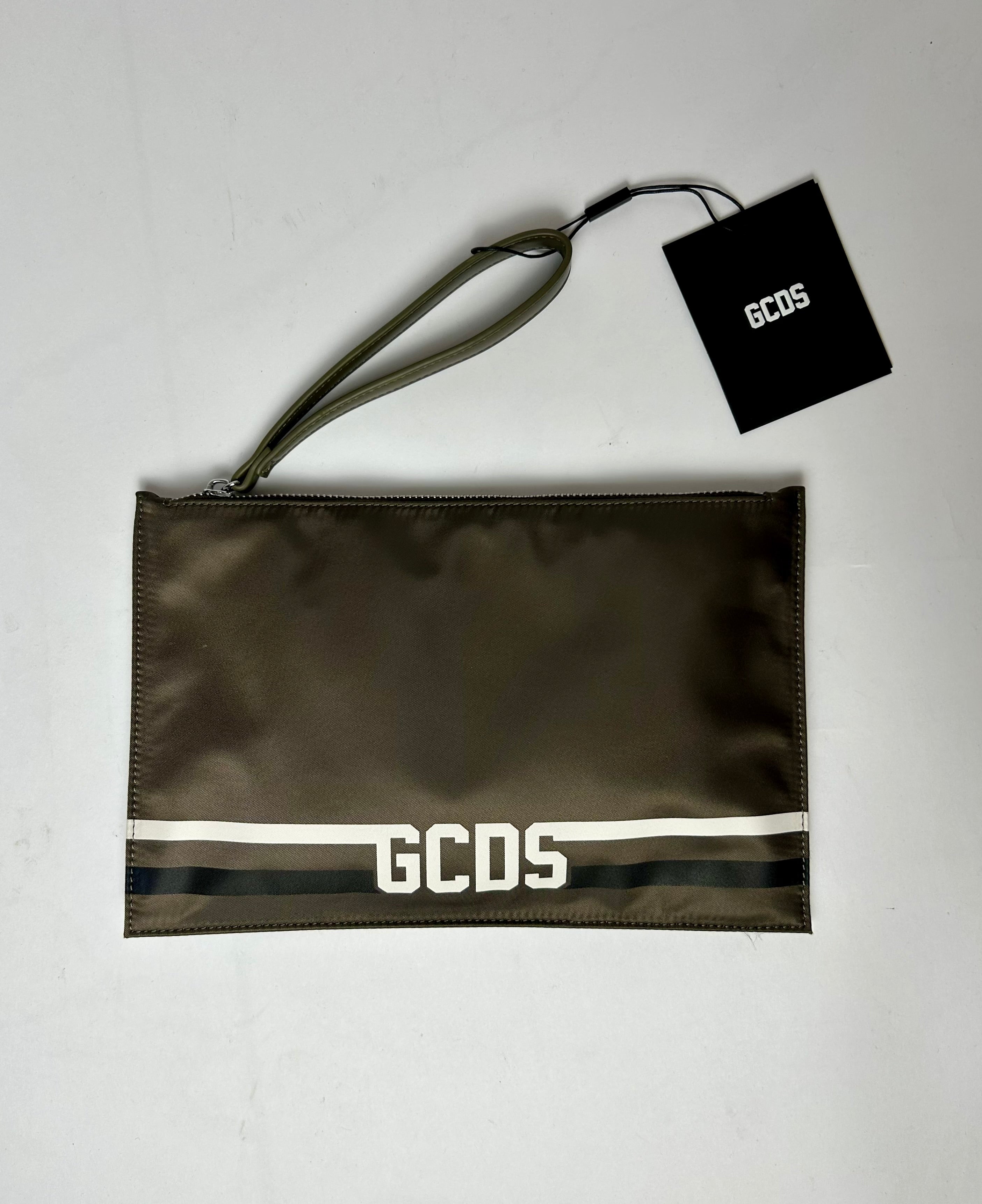 Pochette Essential Logo, Military Green - GCDS