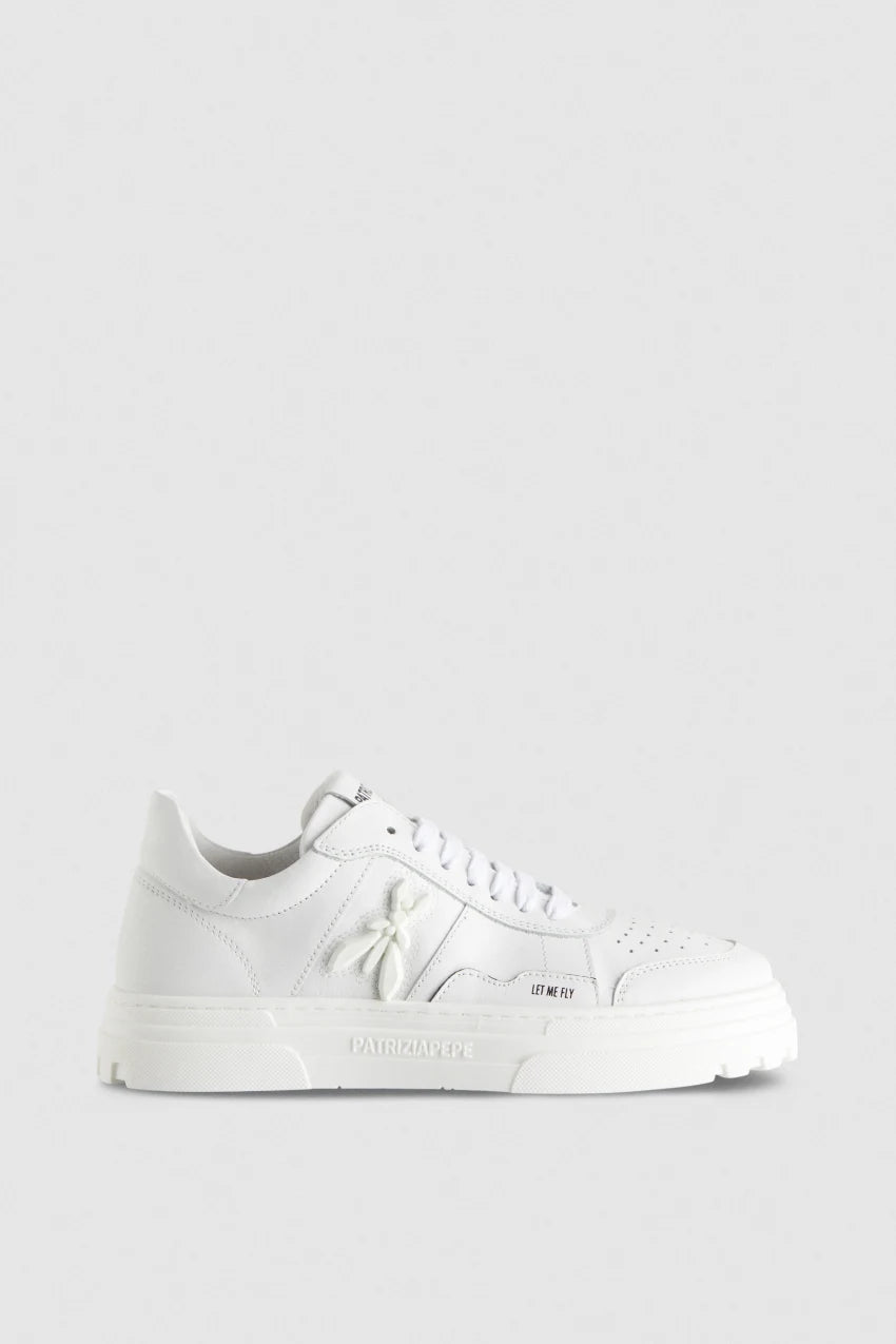Sneakers Pelle, Bianco - Patrizia Pepe