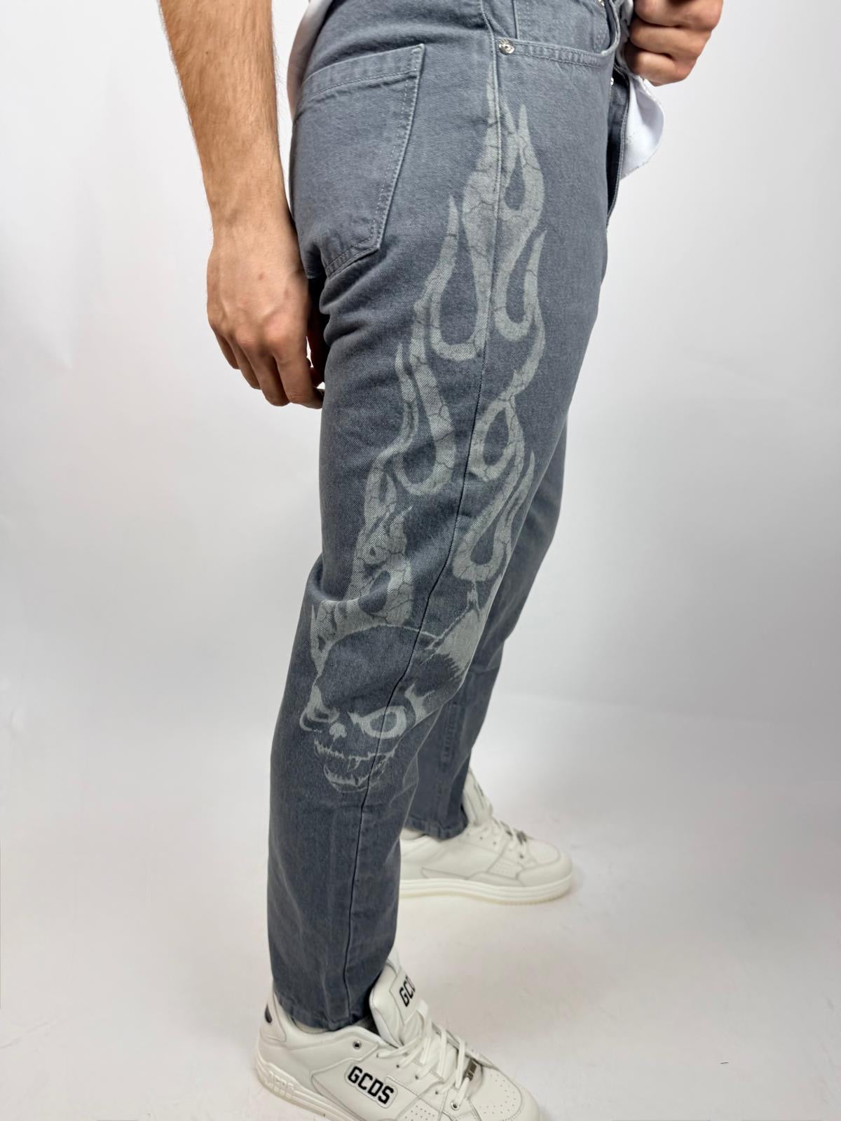 Jeans Carrot Riders, Grigio - GCDS