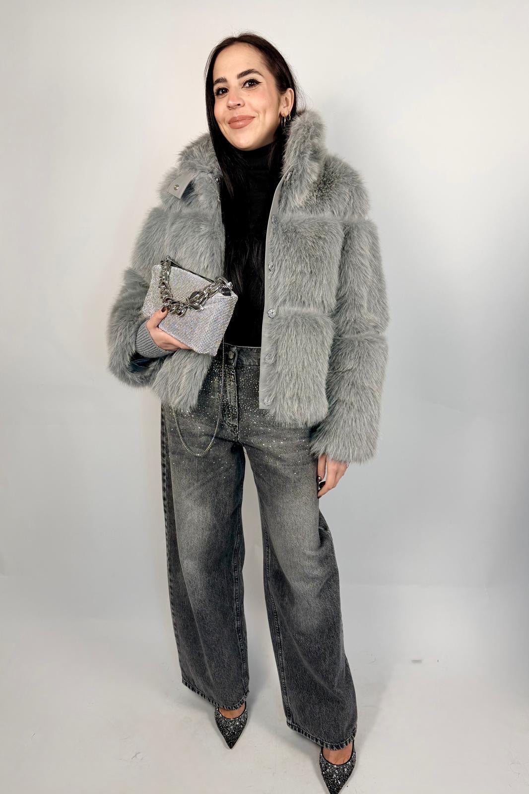 Eco-pelliccia Fluffy, Grigio Chiaro - Patrizia Pepe