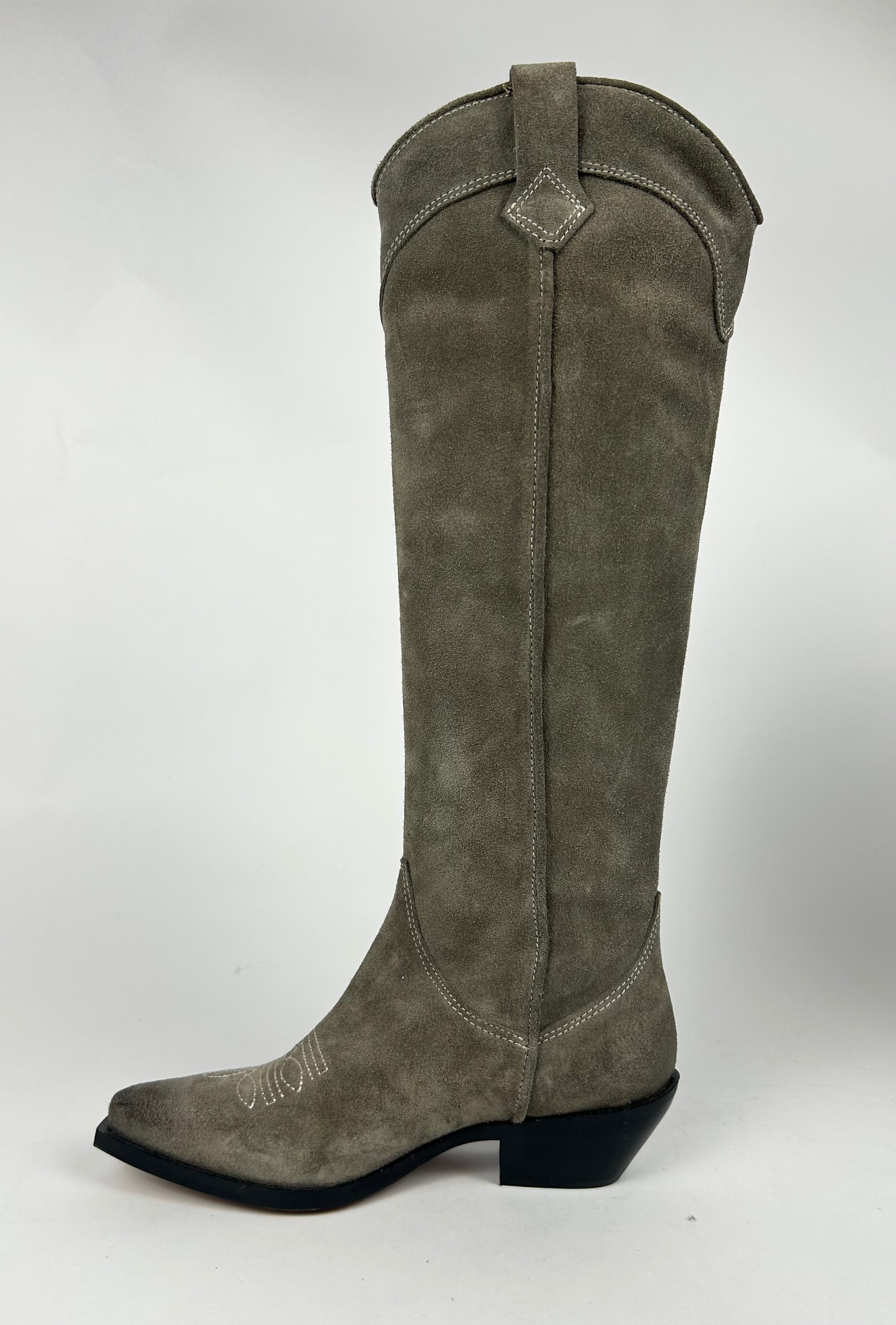 Stivale Texano Alto Camoscio, Taupe - Curiositè