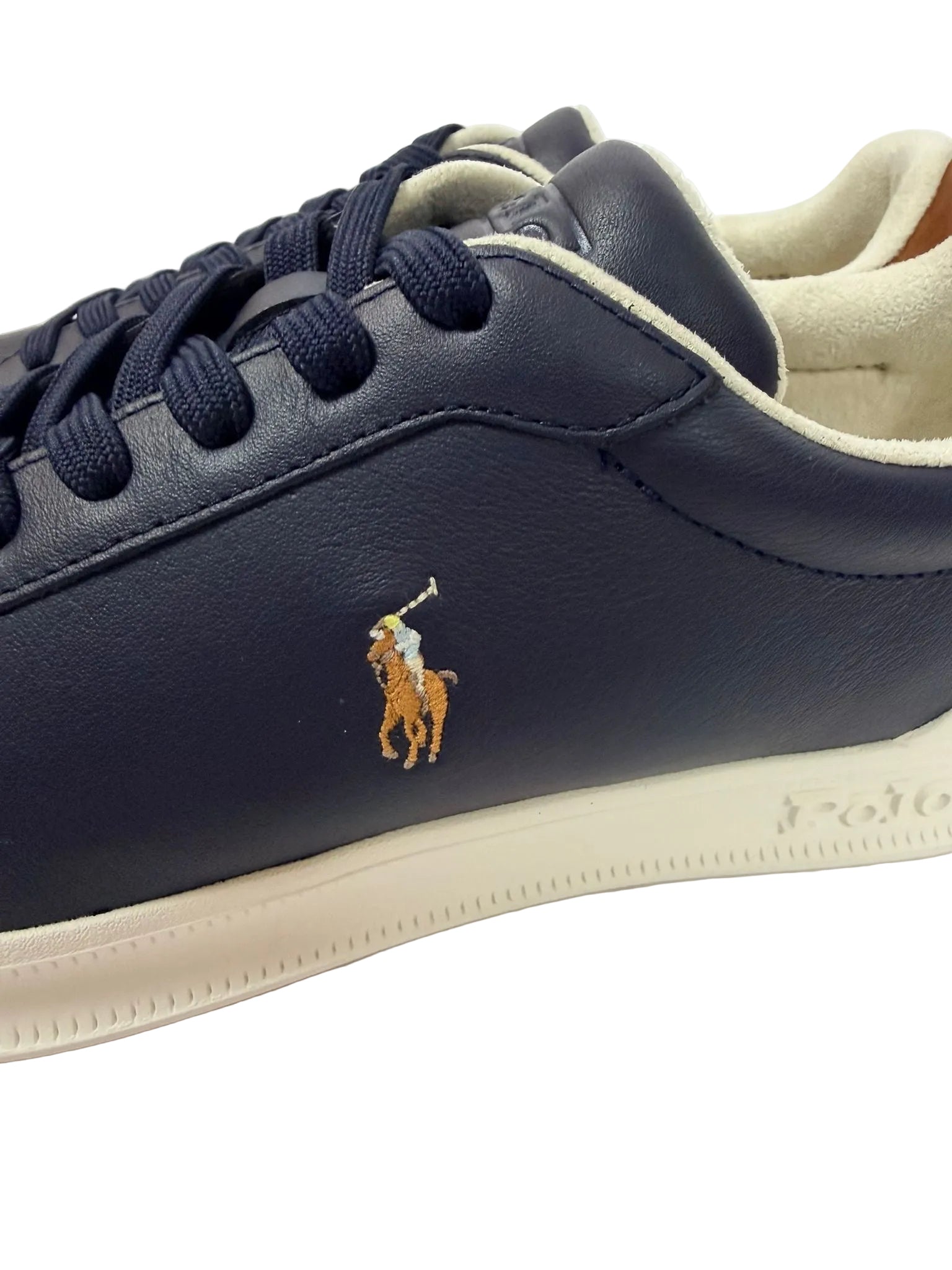 Sneakers Pelle Cavallino, Blu/Bianco/Cuoio - Polo Ralph Lauren
