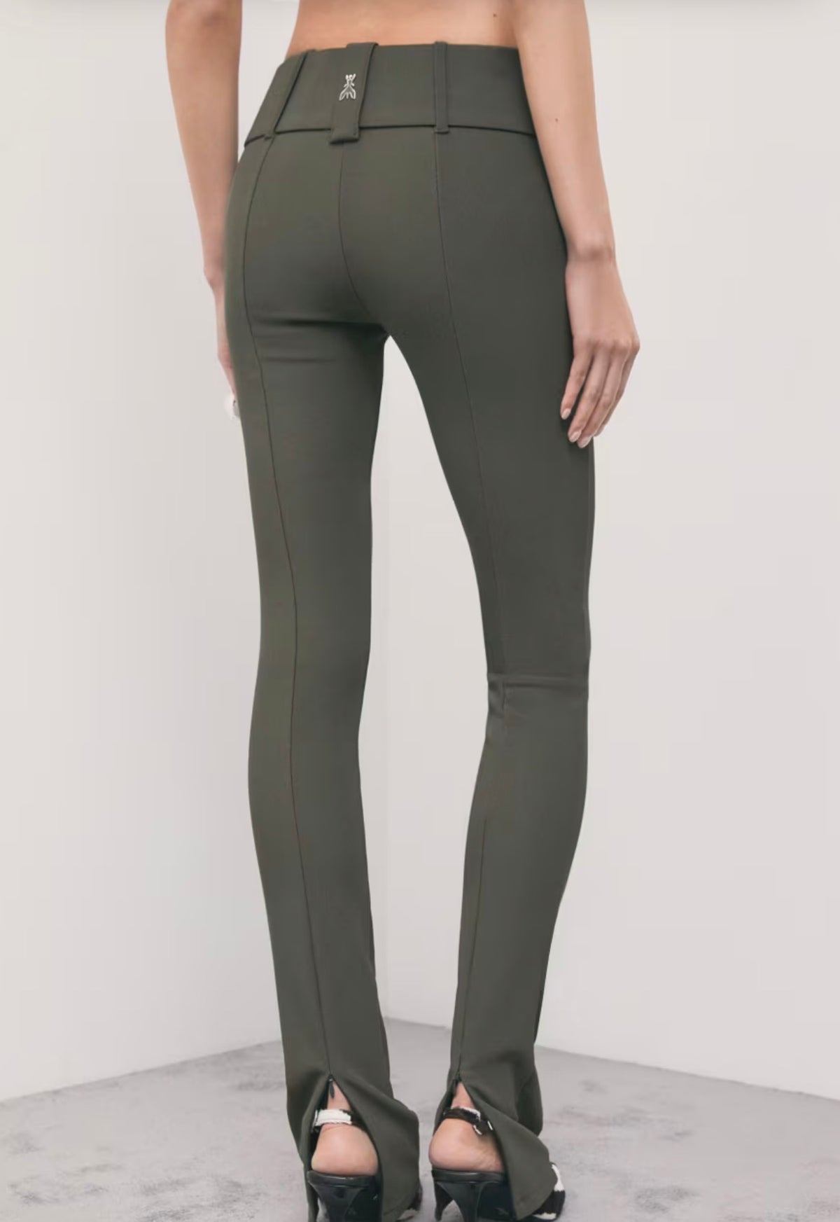 Pantaloni Slim Con Cintura, Verde - Patrizia Pepe