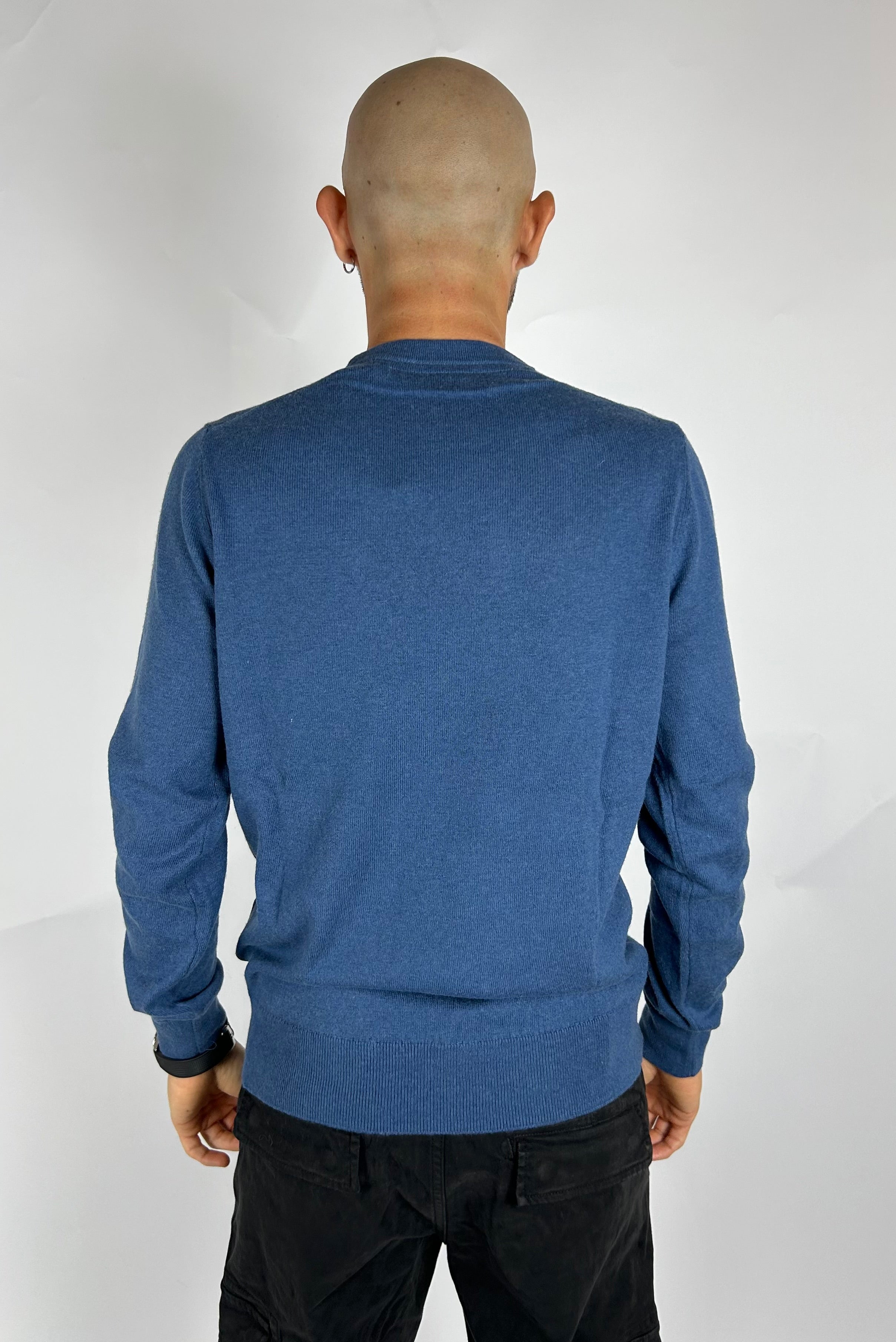 Cotton Merino Crew Neck Jumper, Deep Water - Lyle&Scott