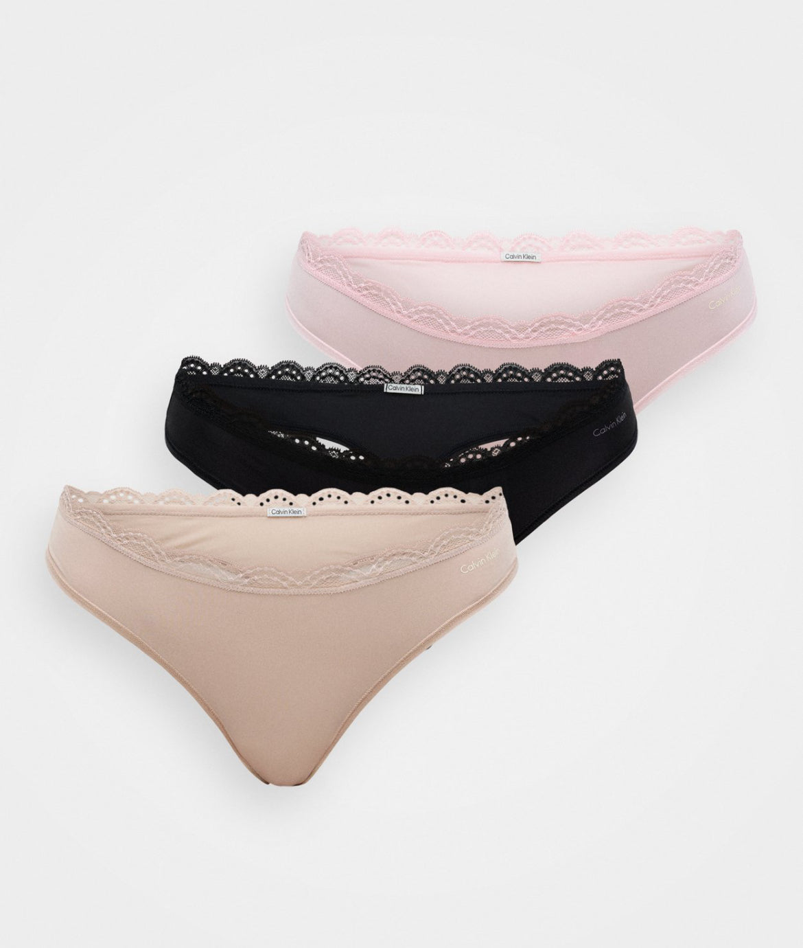 3PACK Perizomi Pizzo, Tricolore - Calvin Klein