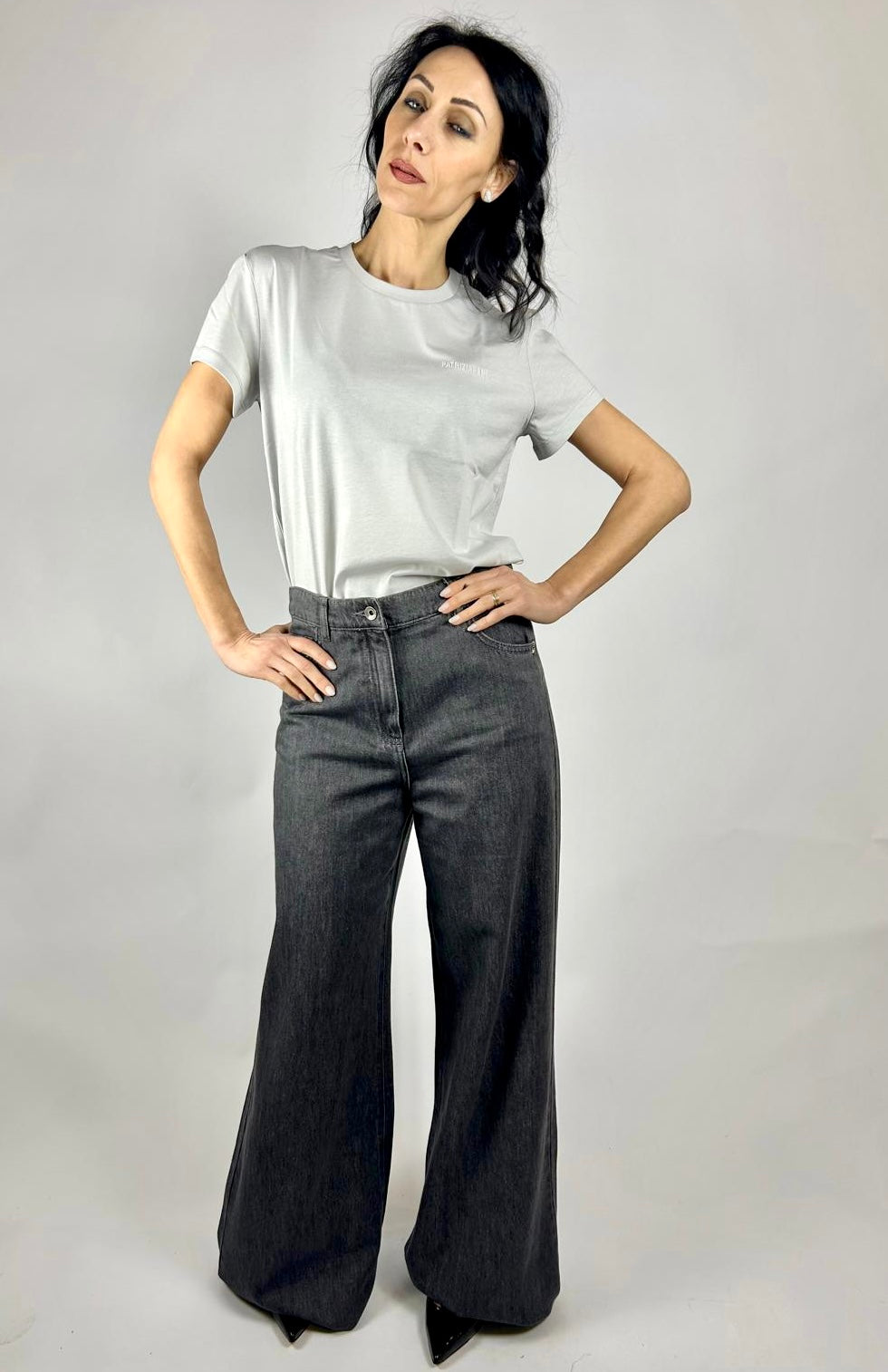 Jeans Denim Palazzo - Patrizia Pepe