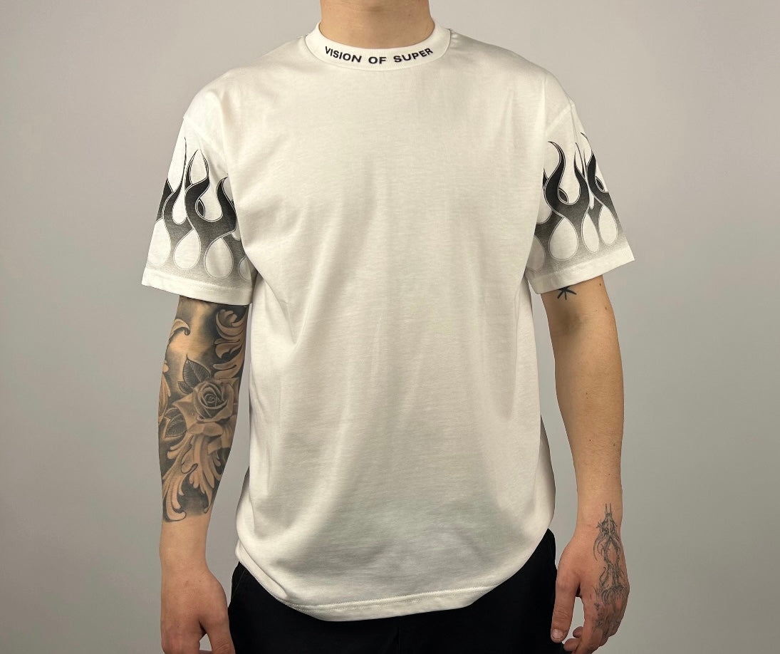 T-shirt Flame, White - Vision Of Super