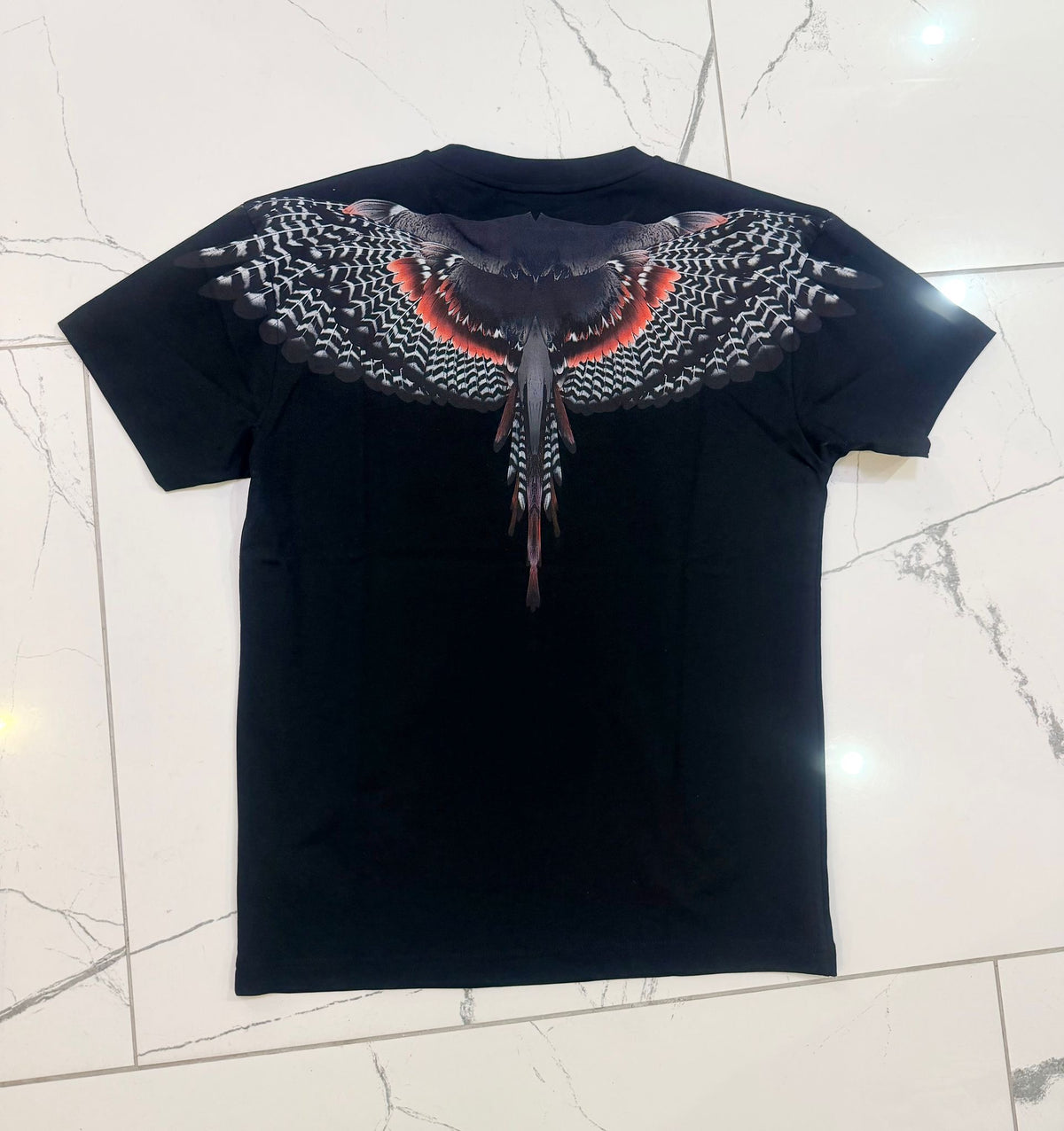 T-shirt Logo, Black/Red Wings, Nero - County Of Milan