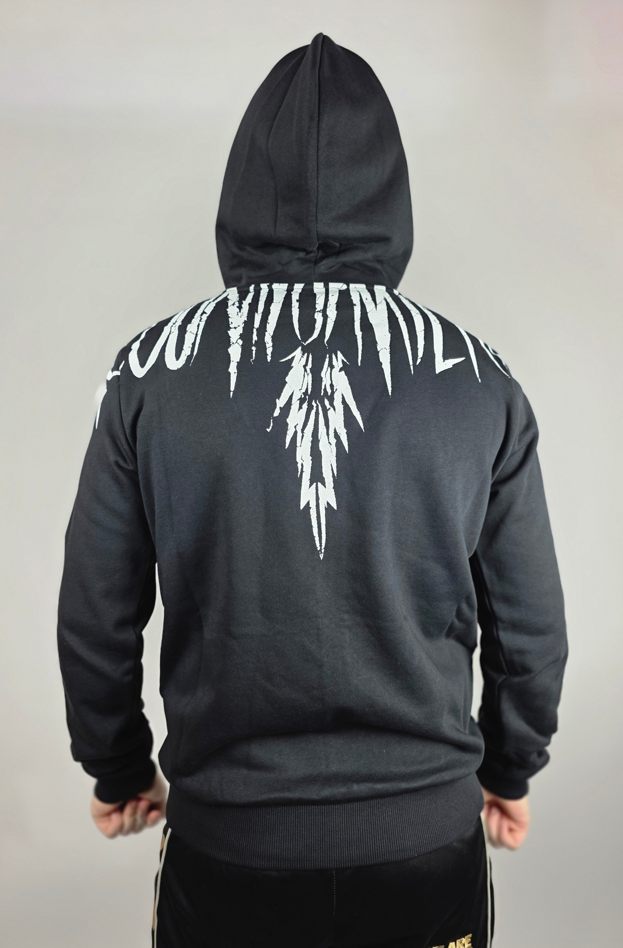Hoodie Zip Logo Stylized - County Of Milan