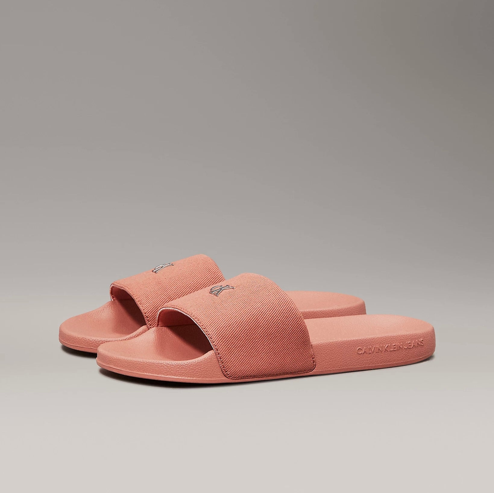 Ciabatta Fascia Metal Logo, Terracotta - Calvin Klein