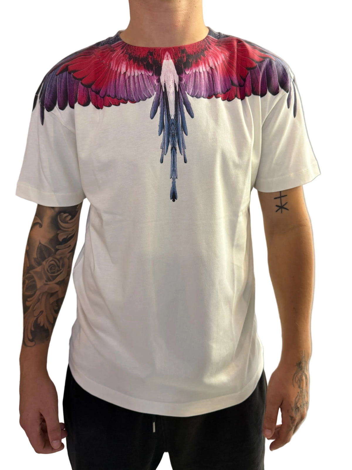 T- shirt, Red/Pink Wings, Bianco - County of Milan