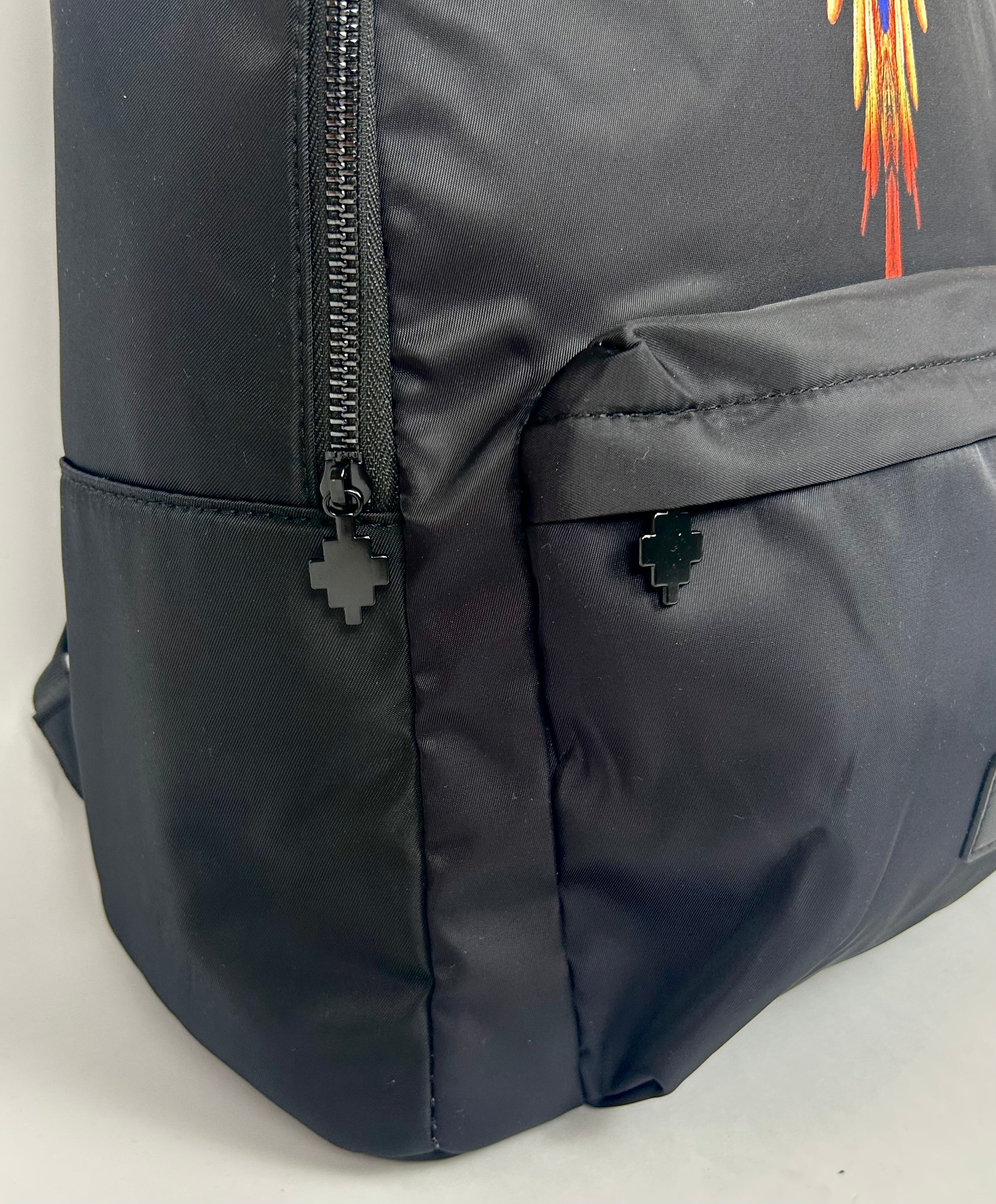 Backpack Naylon Red&Blue Wings, Jet Black - County Of Milan