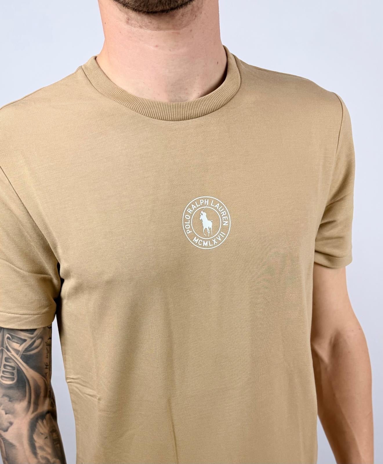 T-shirt Viscosa Logo, Beige - Polo Ralph Lauren