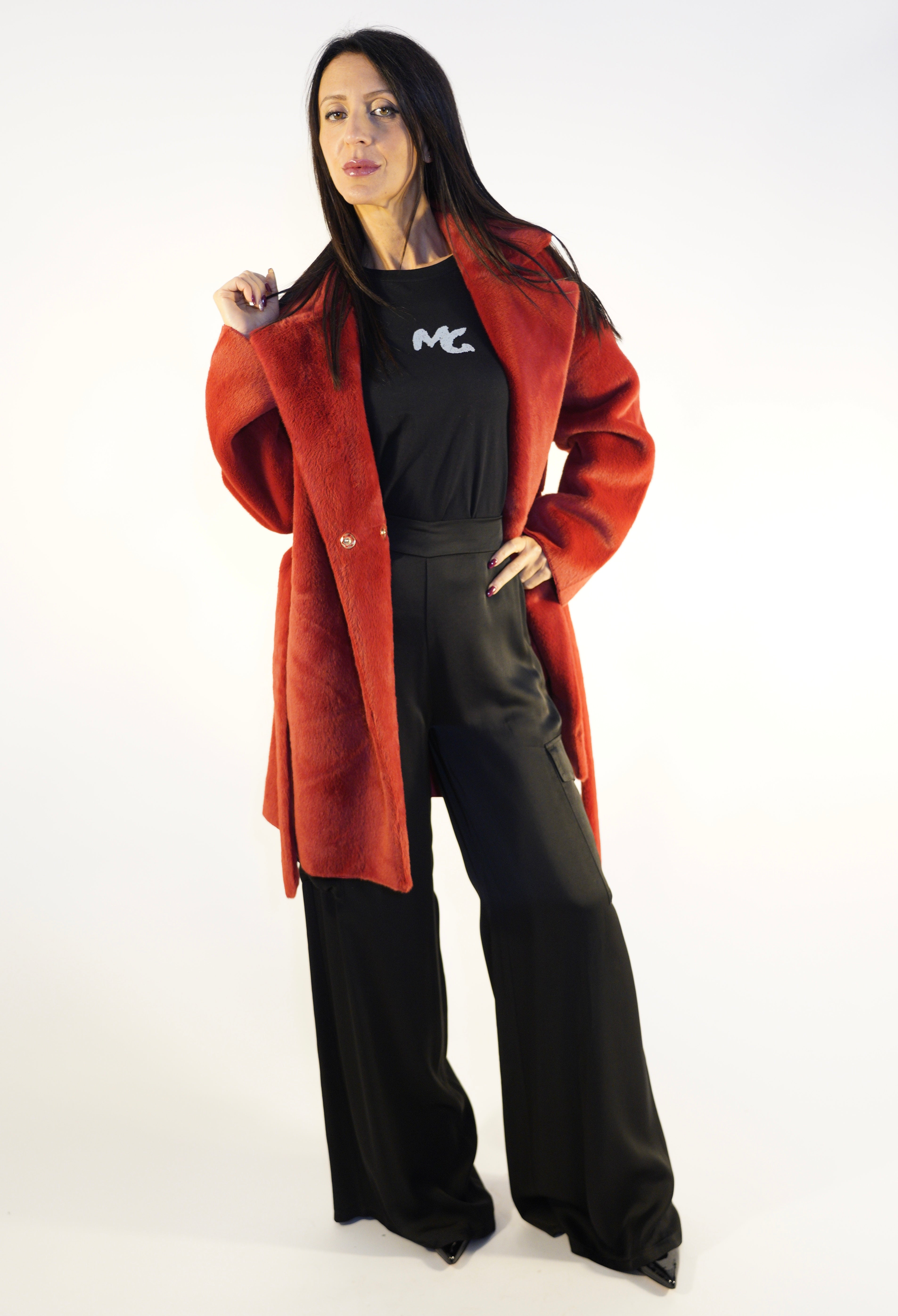 Eco-pelliccia, Rosso - Manila Grace