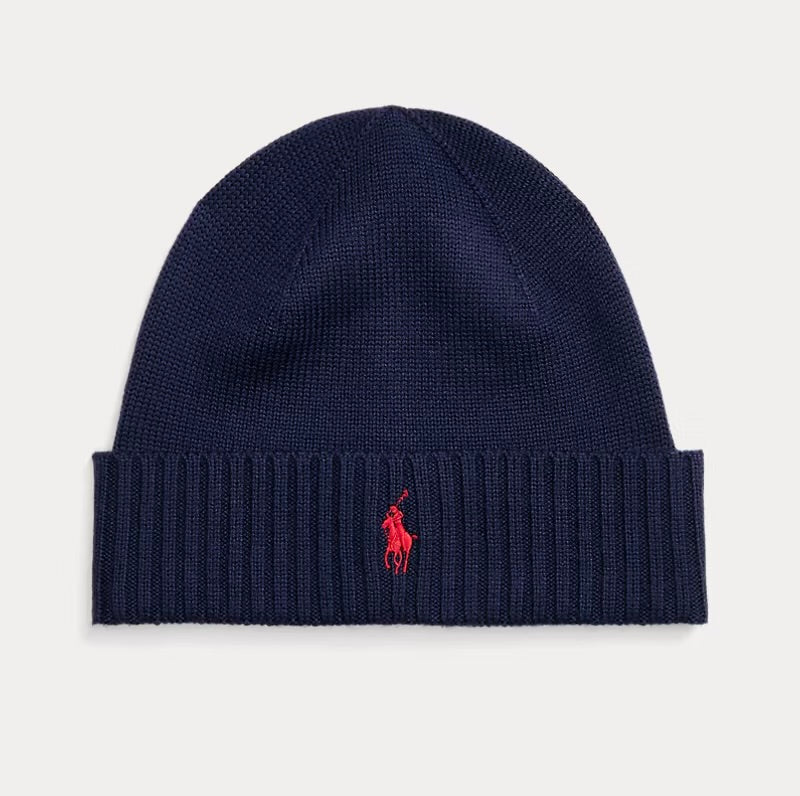 Berretto In Lana Con Pony, Blu Navy - Polo Ralph Lauren