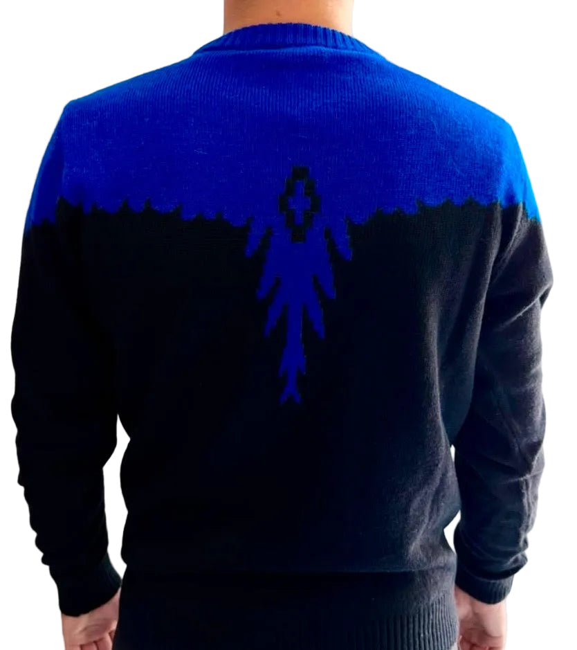 Maglione lana, nero ali blu - County of Milan