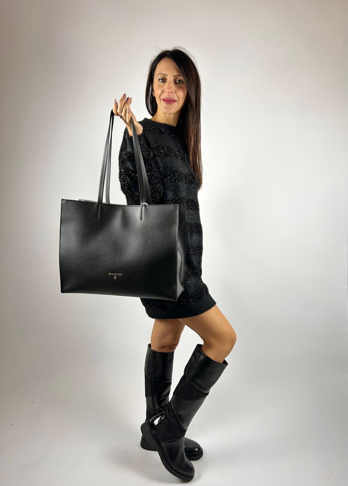 Abito Maglione Maxi, Nero - White Wise