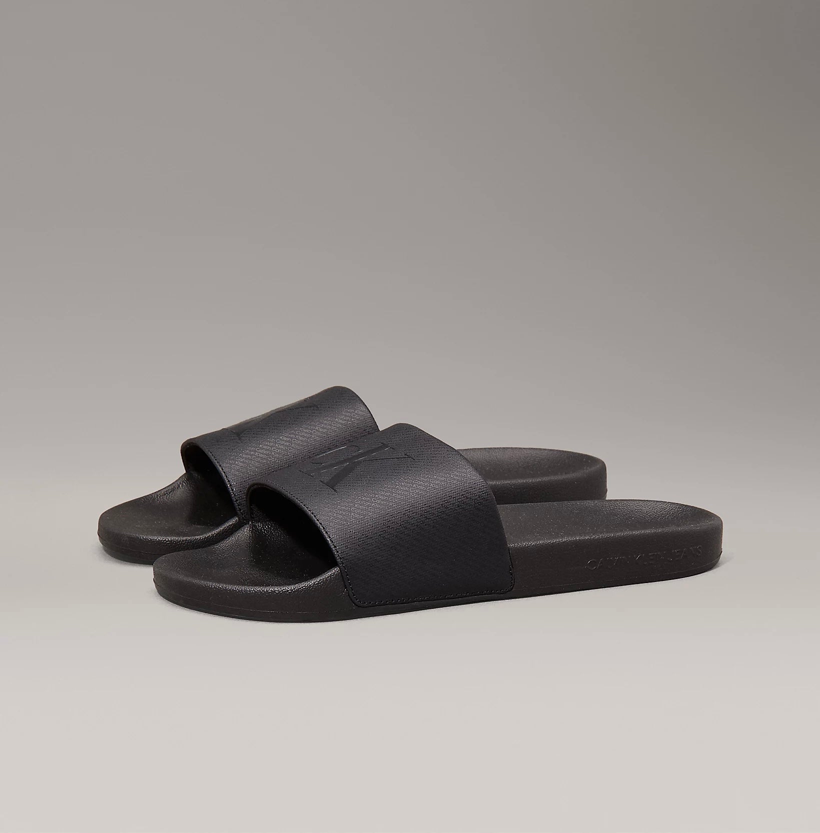 Ciabatte Logo, Total Black - Calvin Klein