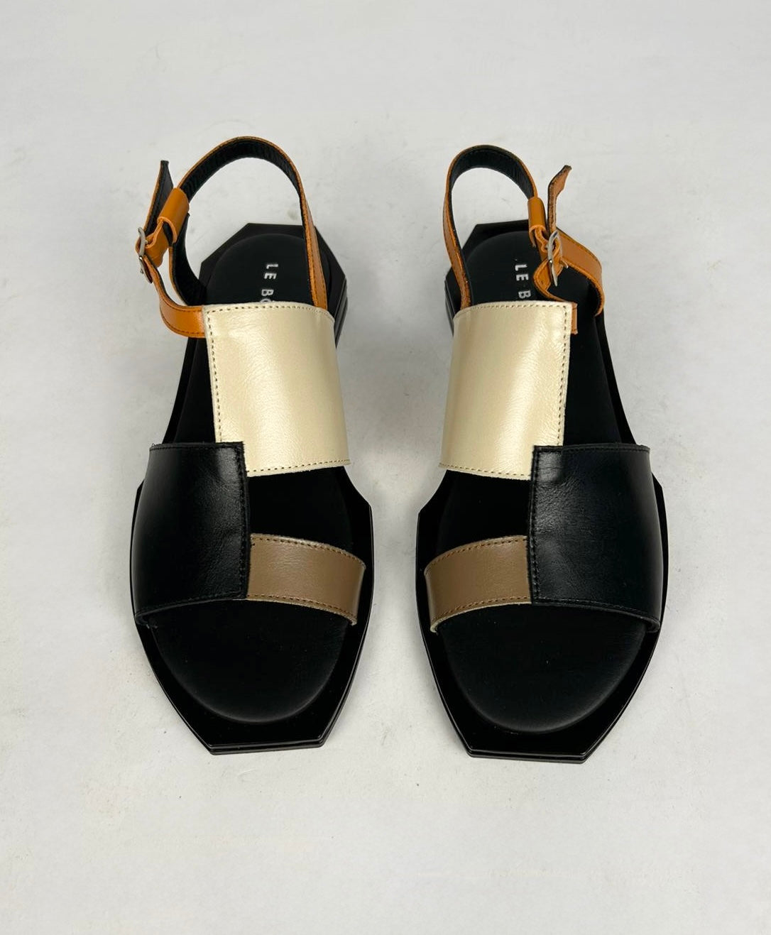 Sandalo Elegant, Burro/Nero/Arancio/Cioccolato - Le Bohemien