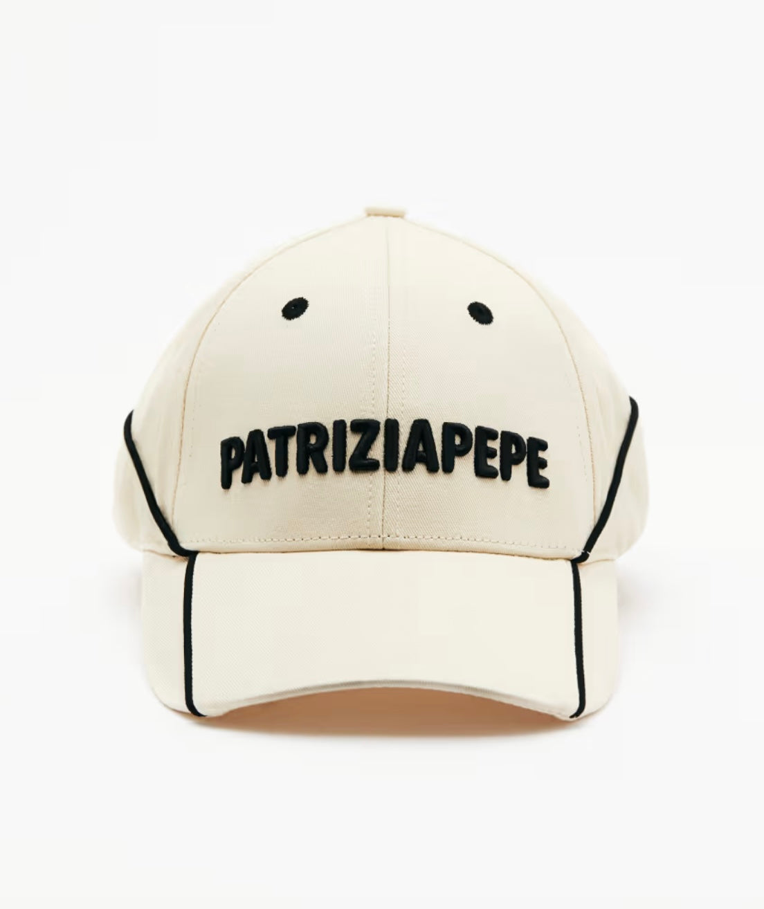 Cappello Baseball Cotone, Crema/Nero - Patrizia Pepe