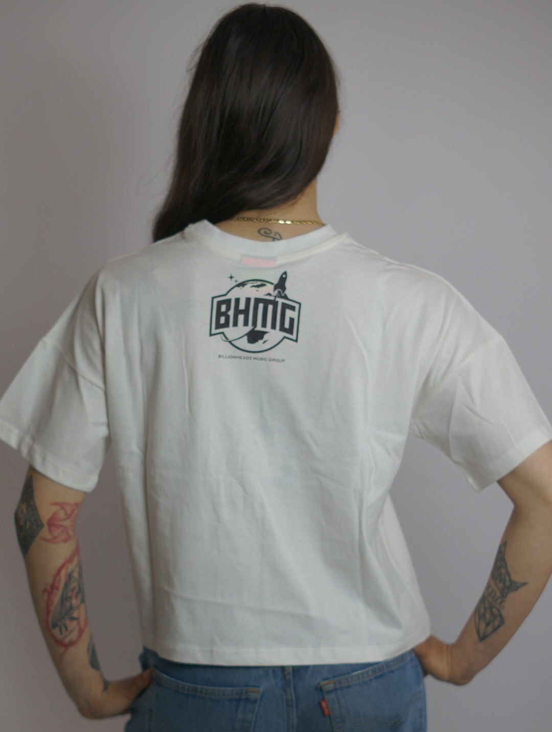 T-shirt Big Logo Rilievo, Bianco - BHMG