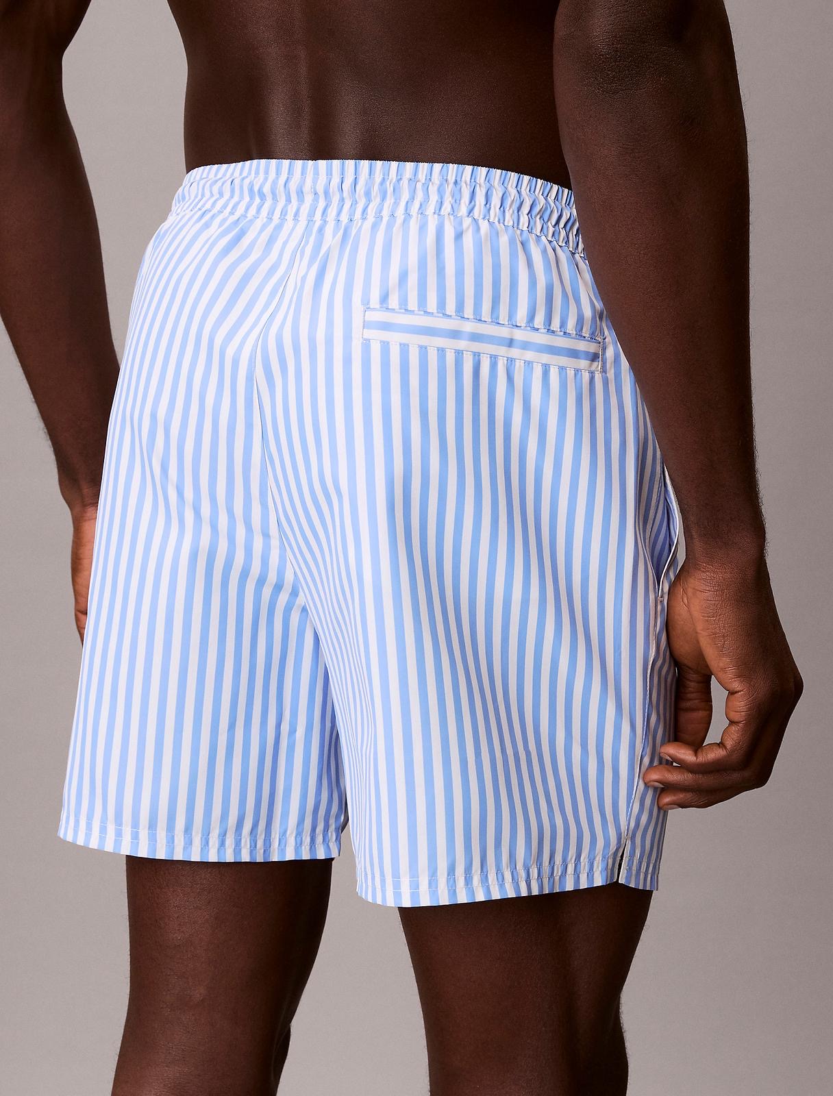 Costume Boxer Rigato, Bianco/Celeste - Calvin Klein