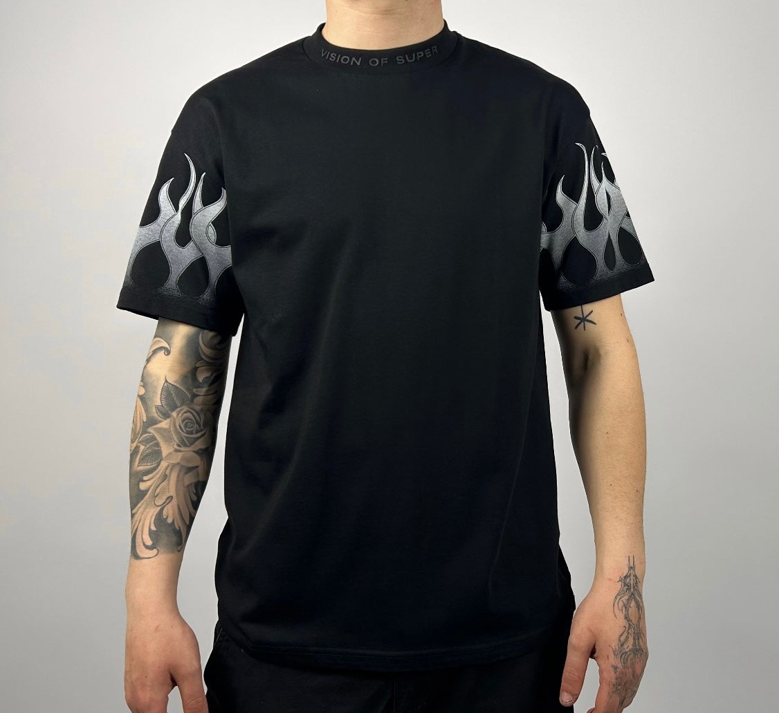 T-shirt Flame, Black - Vision Of Super