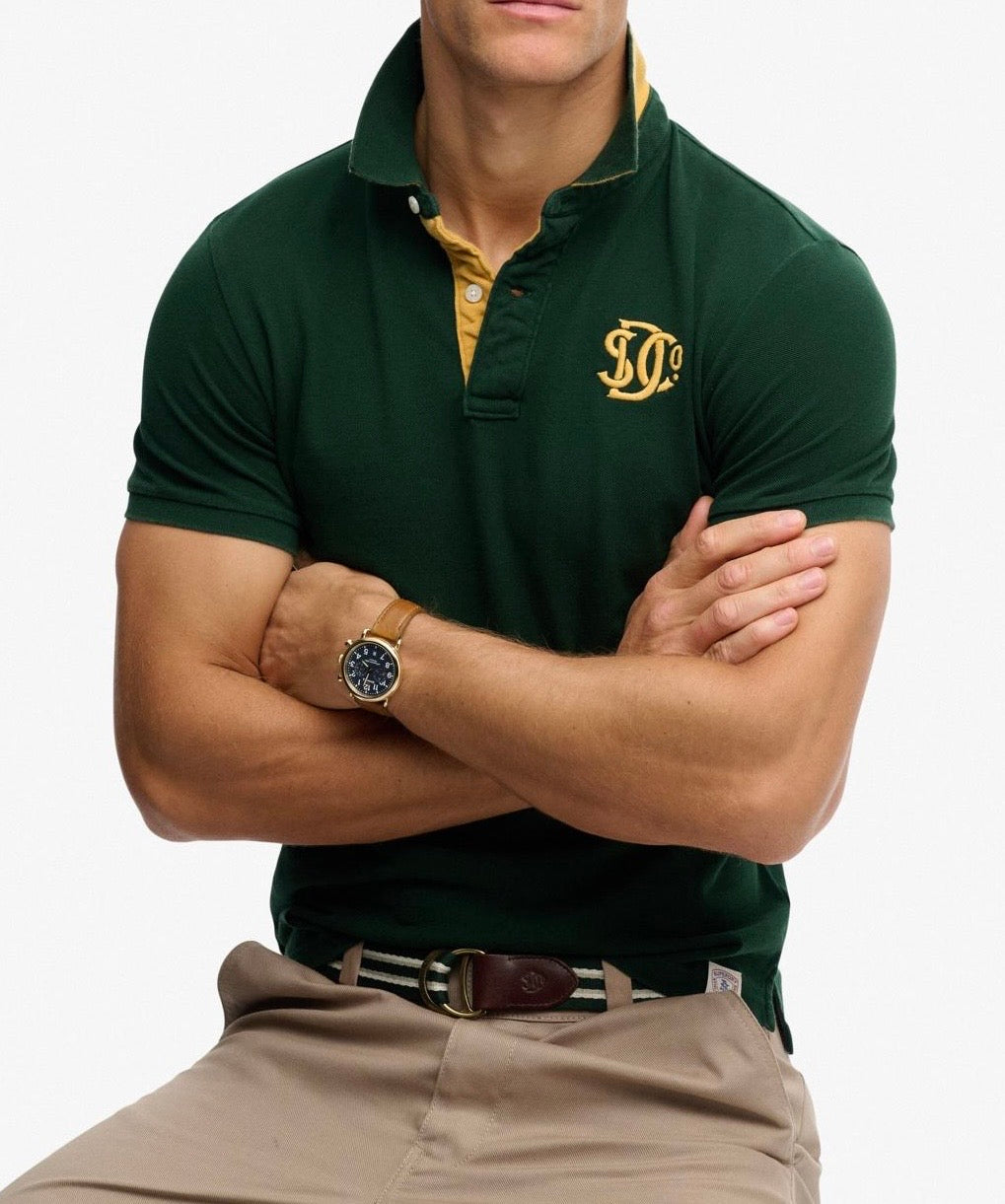 Polo Mini Logo, Verde/Giallo - Superdry