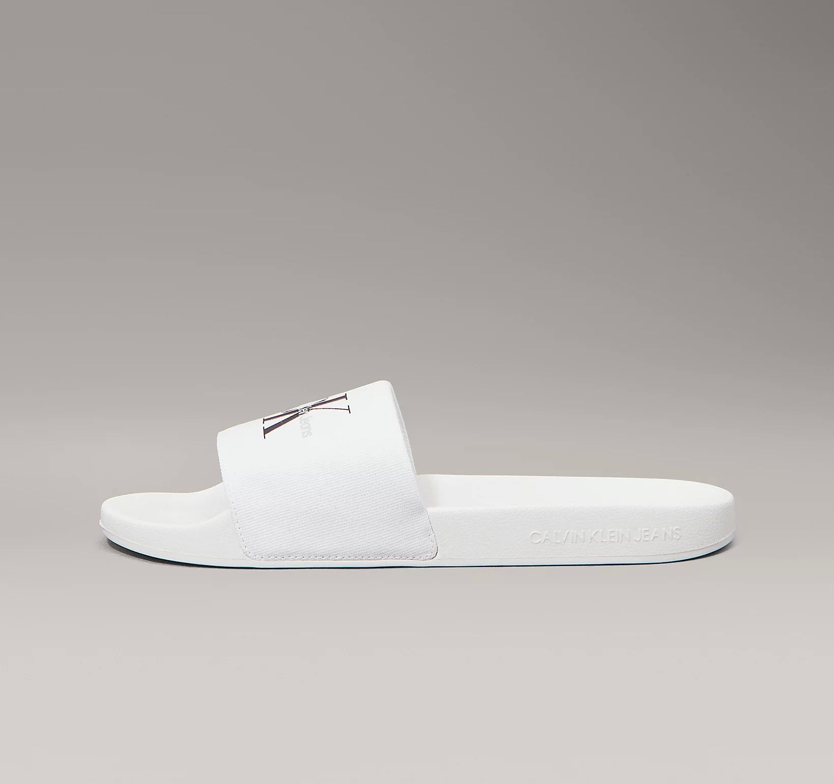 Ciabatta Tela Logo, Bianco - Calvin Klein