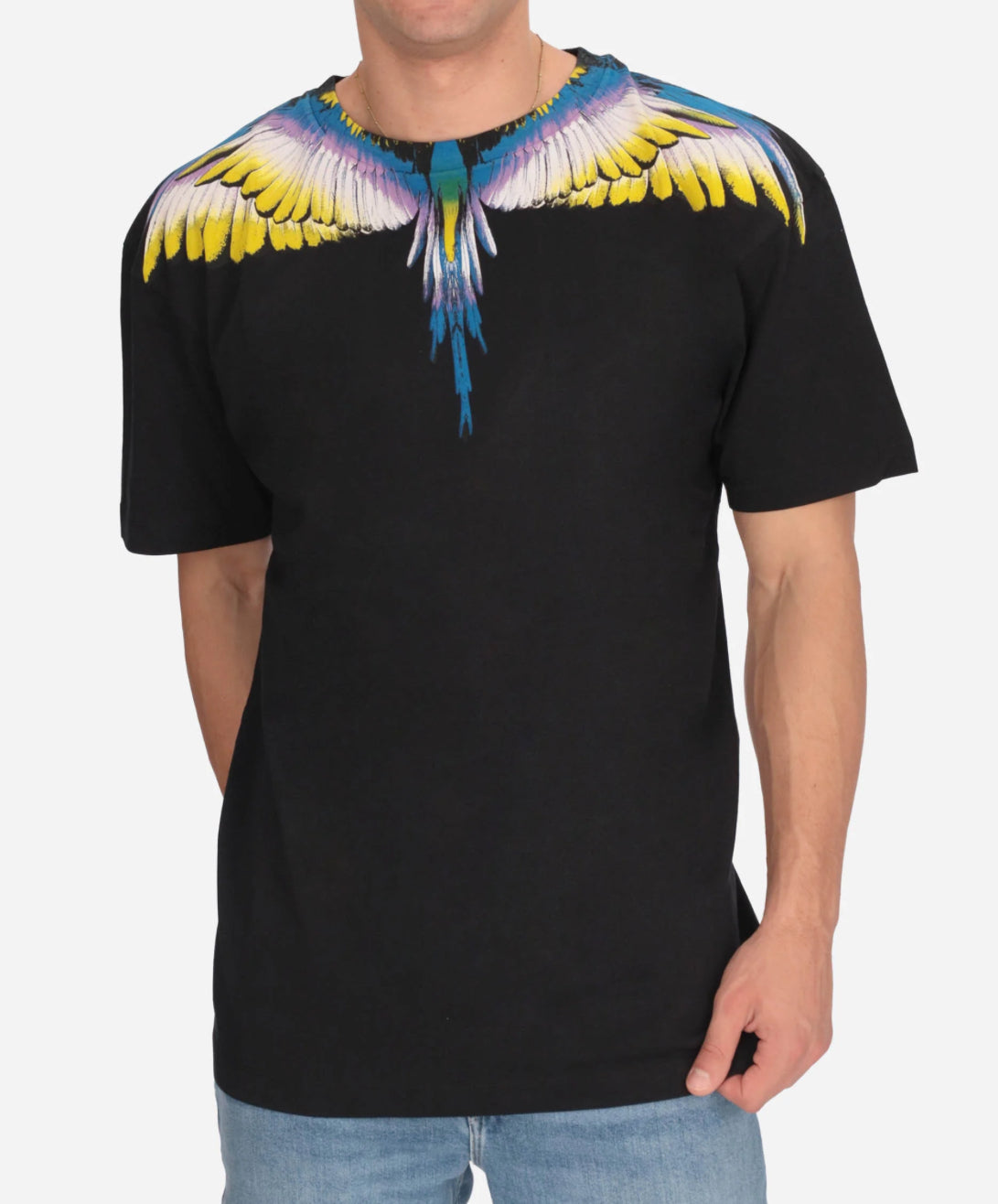 T-shirt Purple&Yellow Wings, Jet Black - County Of Milan