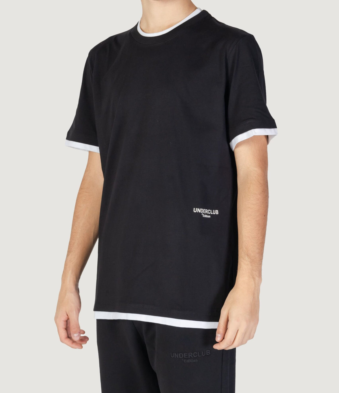 T-shirt Bordi Bianchi, Nero - UNDERCLUB