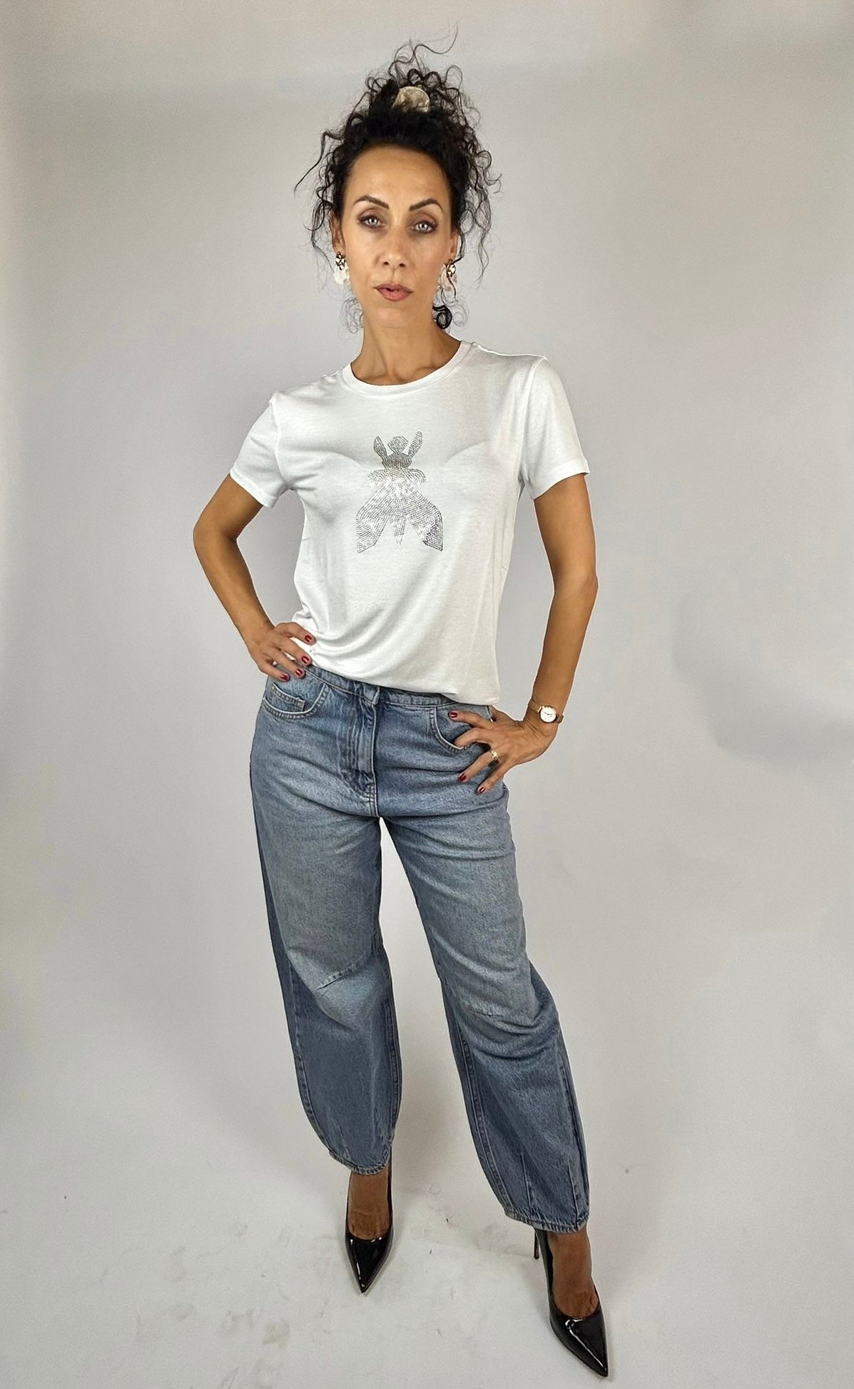 Jeans Baloon Vita Bassa, Stone Wash - Patrizia Pepe
