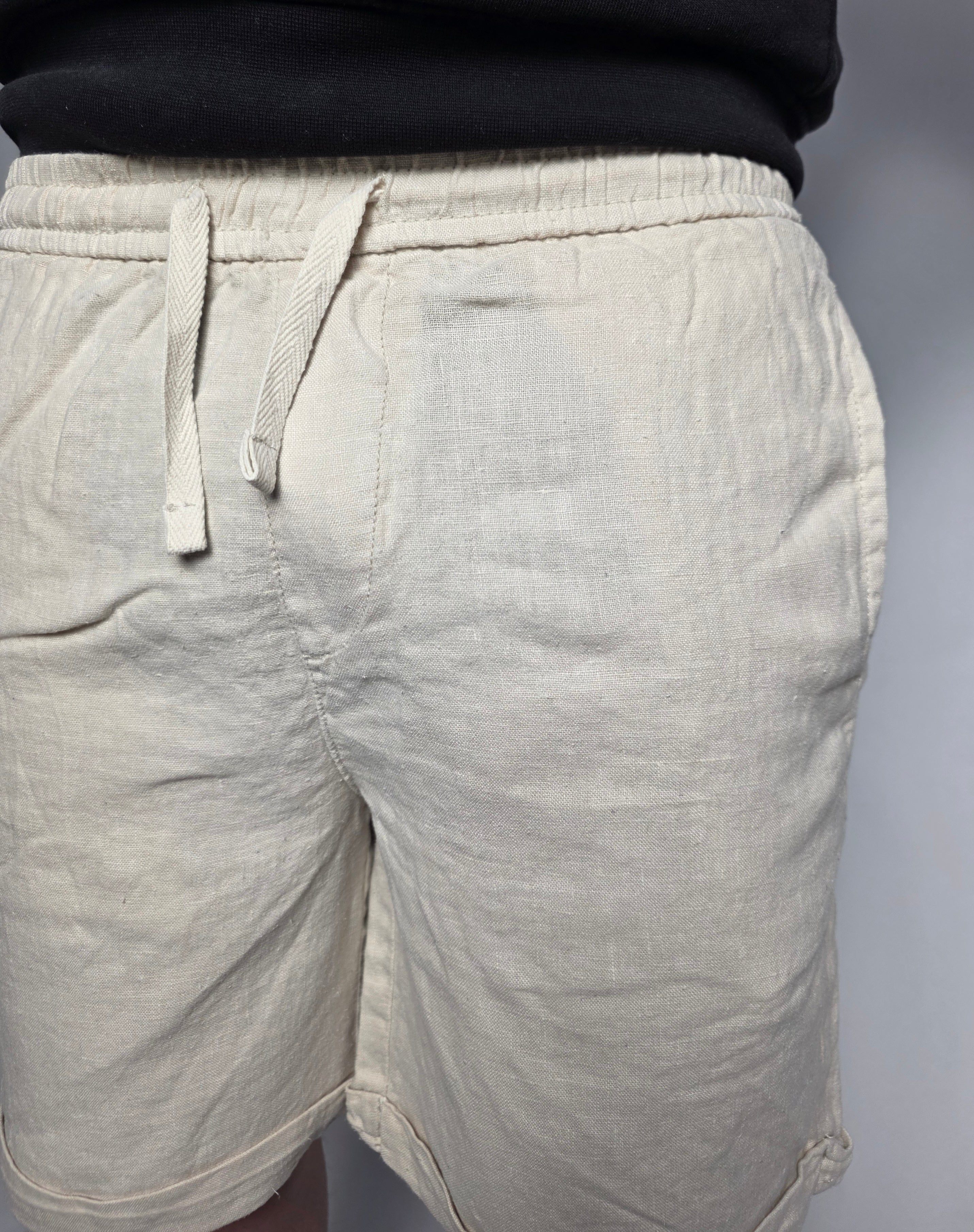 Pantaloncino Chino Lino, Écru- Lyle&Scott
