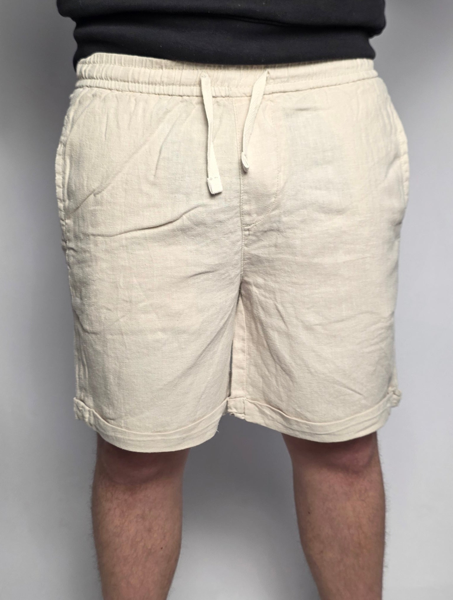 Pantaloncino Chino Lino, Écru- Lyle&Scott