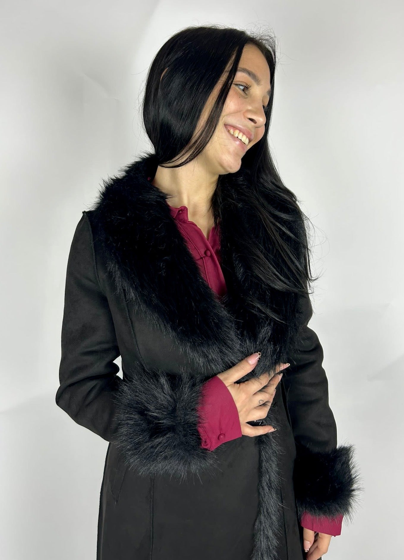 Eco-montone Lungo, Nero - White Wise