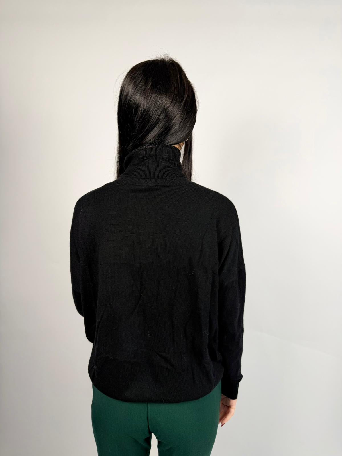 Maglioncino Dolcevita Cashmere, Nero - White Wise