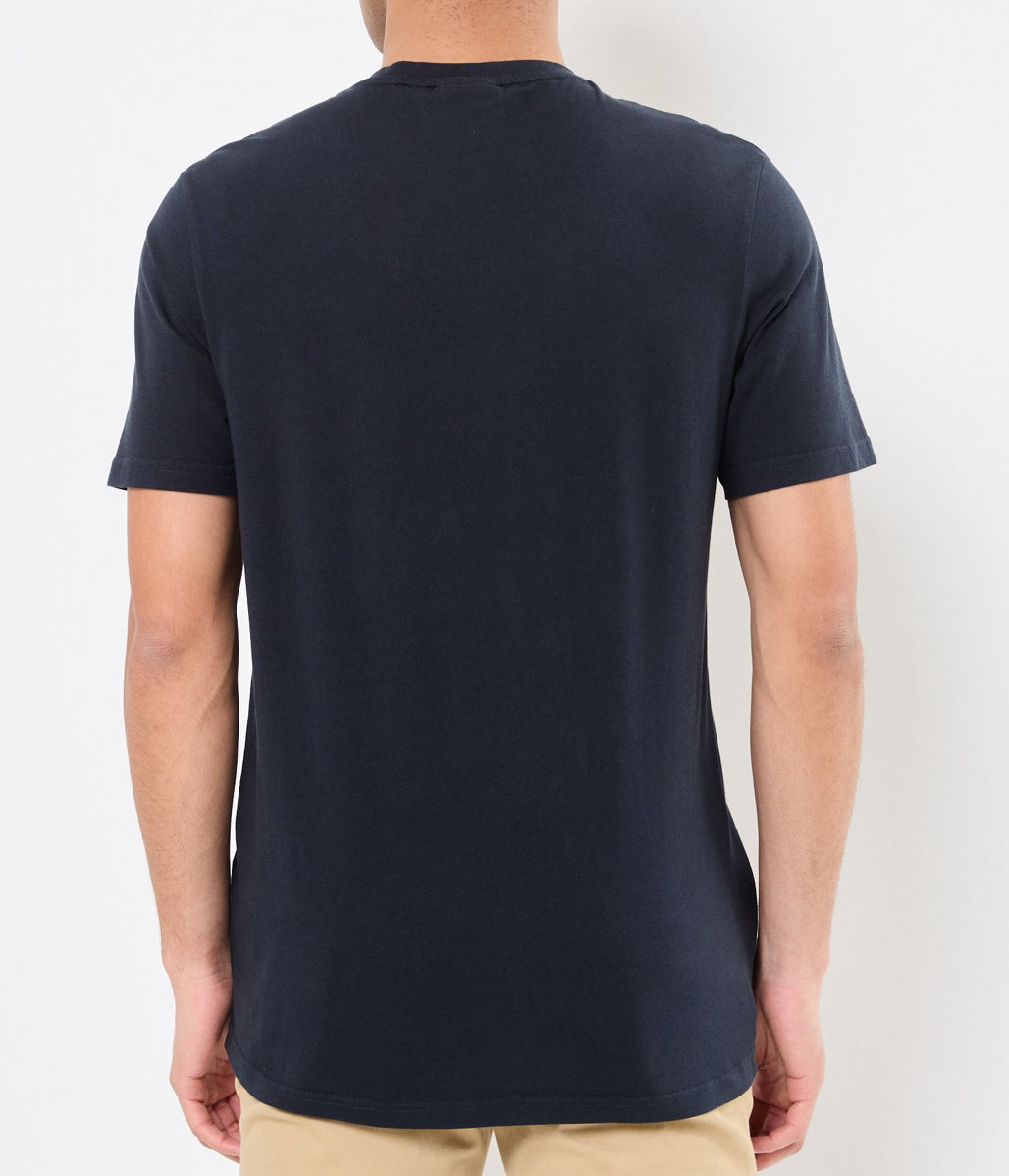 T-shirt Superfine V Neck, Dark Navy - Lyle&Scott