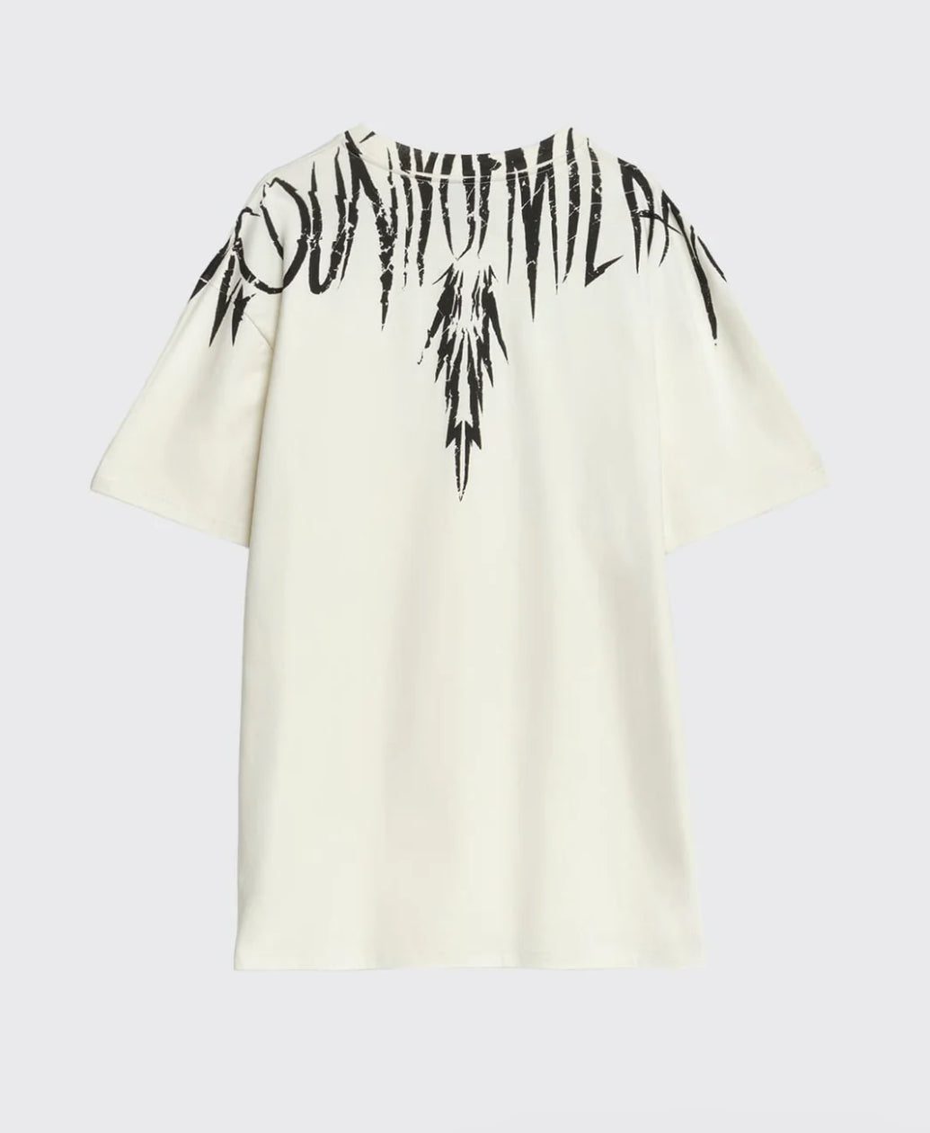 T-shirt Logo Stilizzato, Panna/Nero - County Of Milan