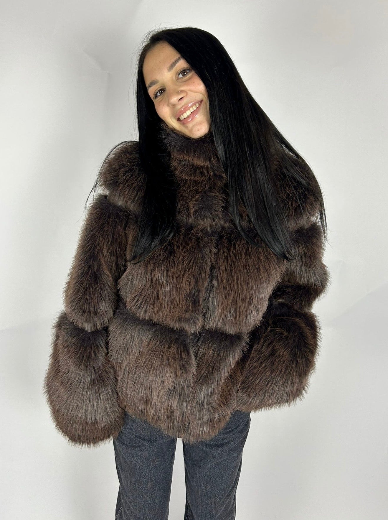 Eco-pelliccia Fluffy, Cioccolato - Patrizia Pepe