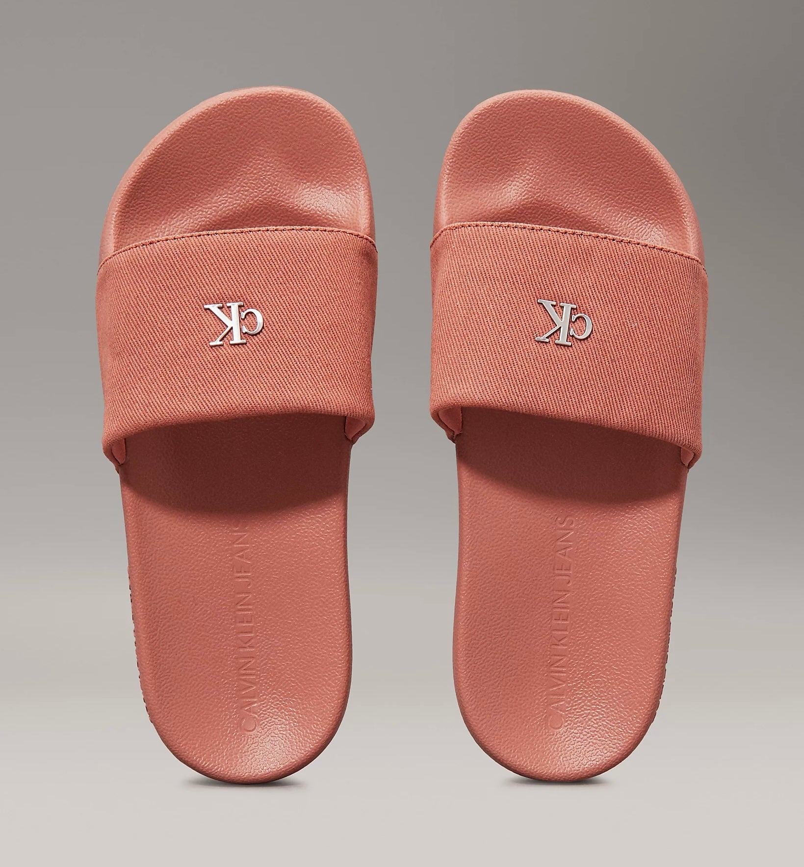 Ciabatta Fascia Metal Logo, Terracotta - Calvin Klein