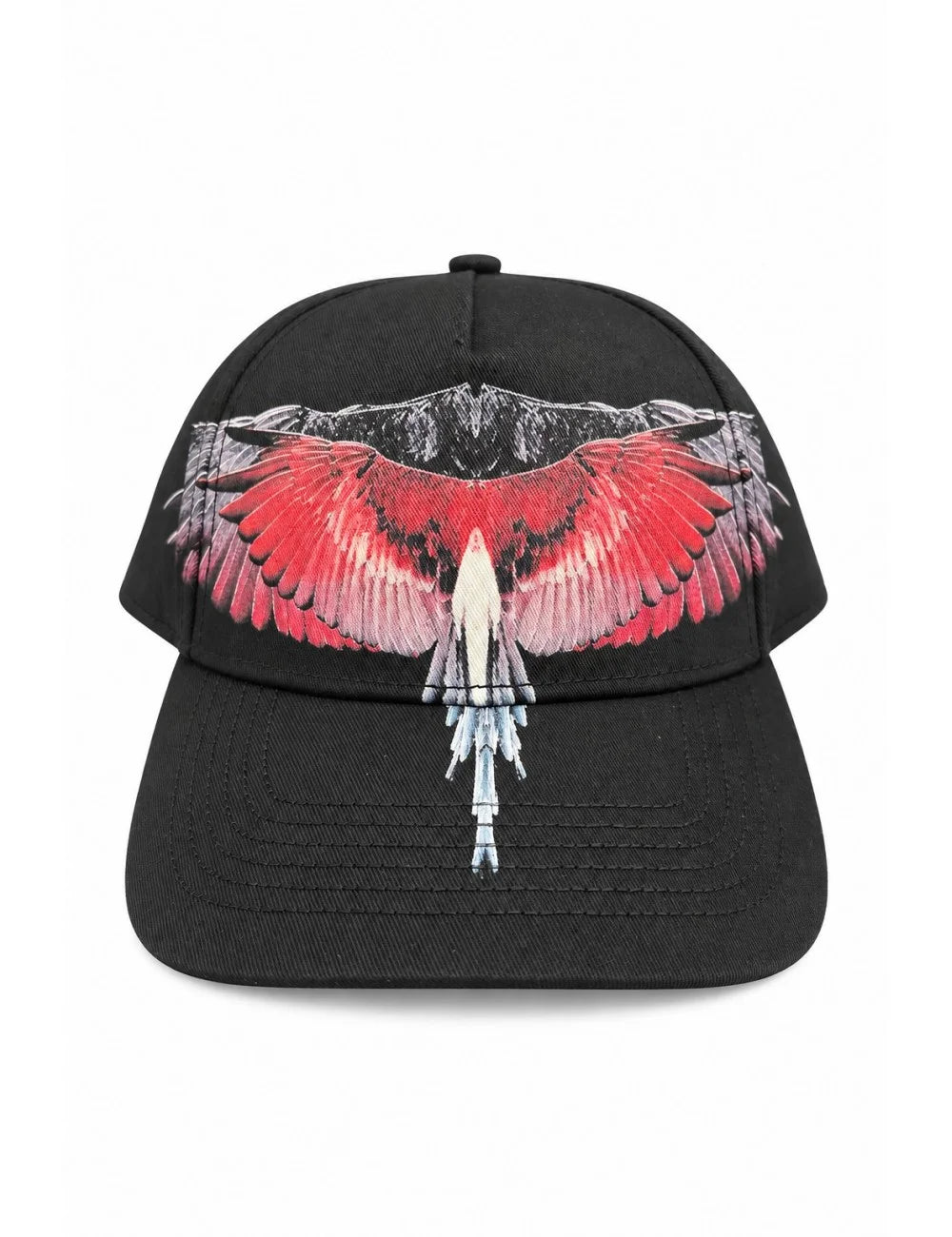 Cappello Baseball Red/Pink Wings, Nero - County Of Milan