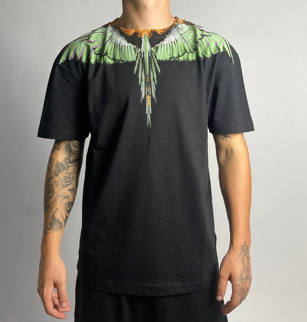T-shirt Green Wings, Black - County Of Milan