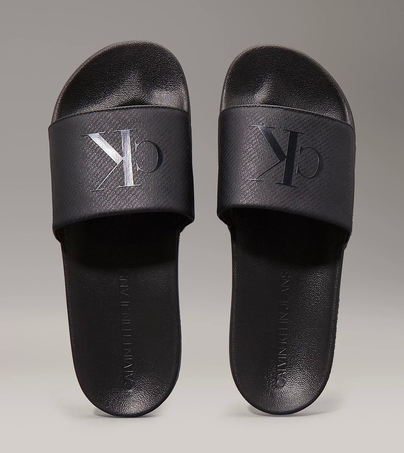 Ciabatte Logo, Total Black - Calvin Klein