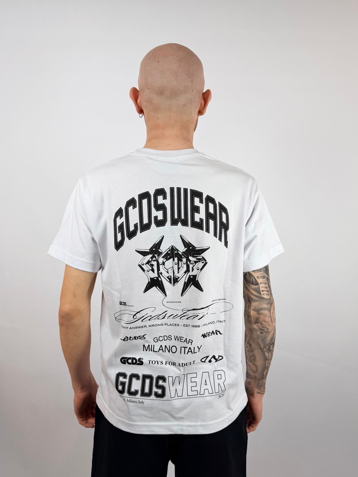 History T-shirt, Bianco Ottico - GCDS