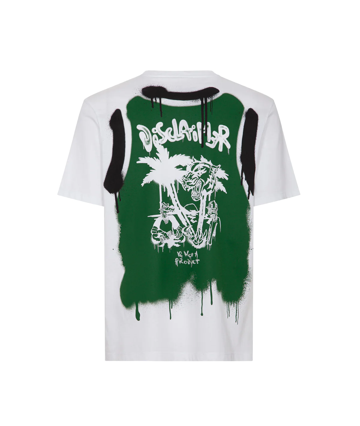 T-shirt Stampa, Bianco/Verde - Disclaimer