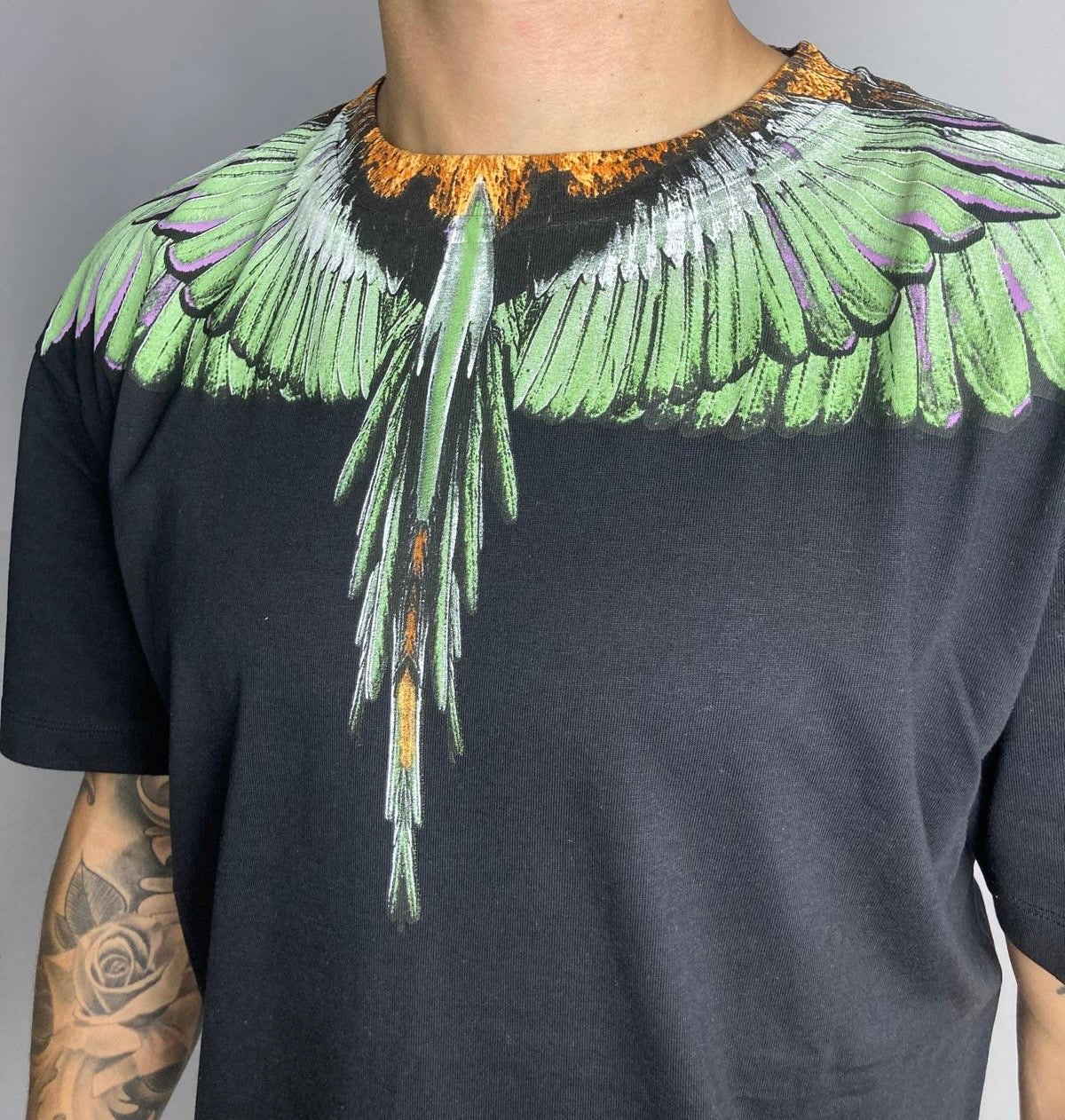 T-shirt Green Wings, Black - County Of Milan